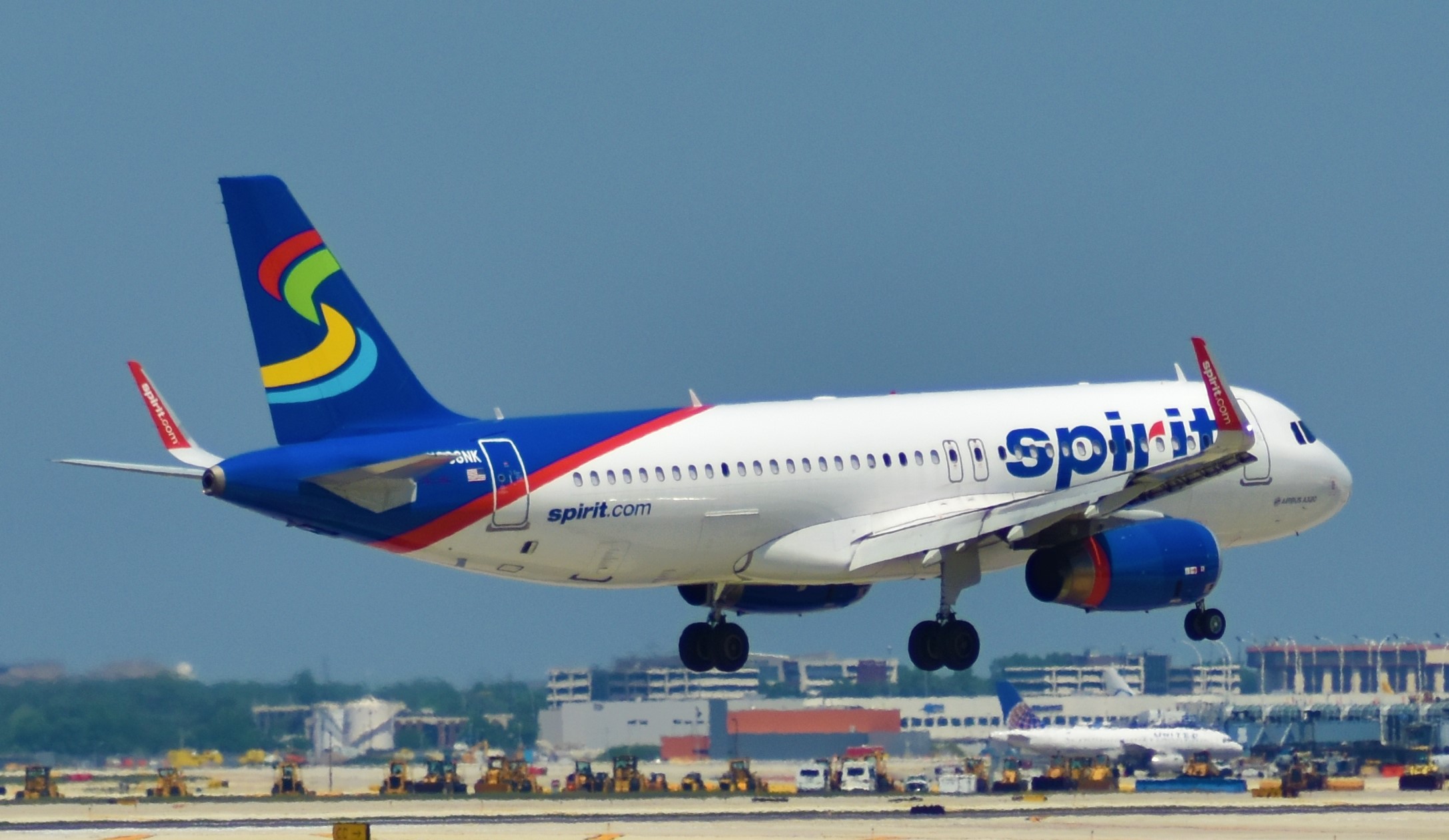 Full size: Spirit Airlines Airbus A320 N636NK at Chicago O'Hare International Airport