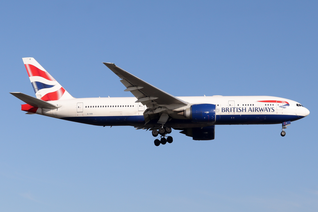 Full size: British Airways Boeing 777-200ER G-VIIS at London Heathrow International Airport
