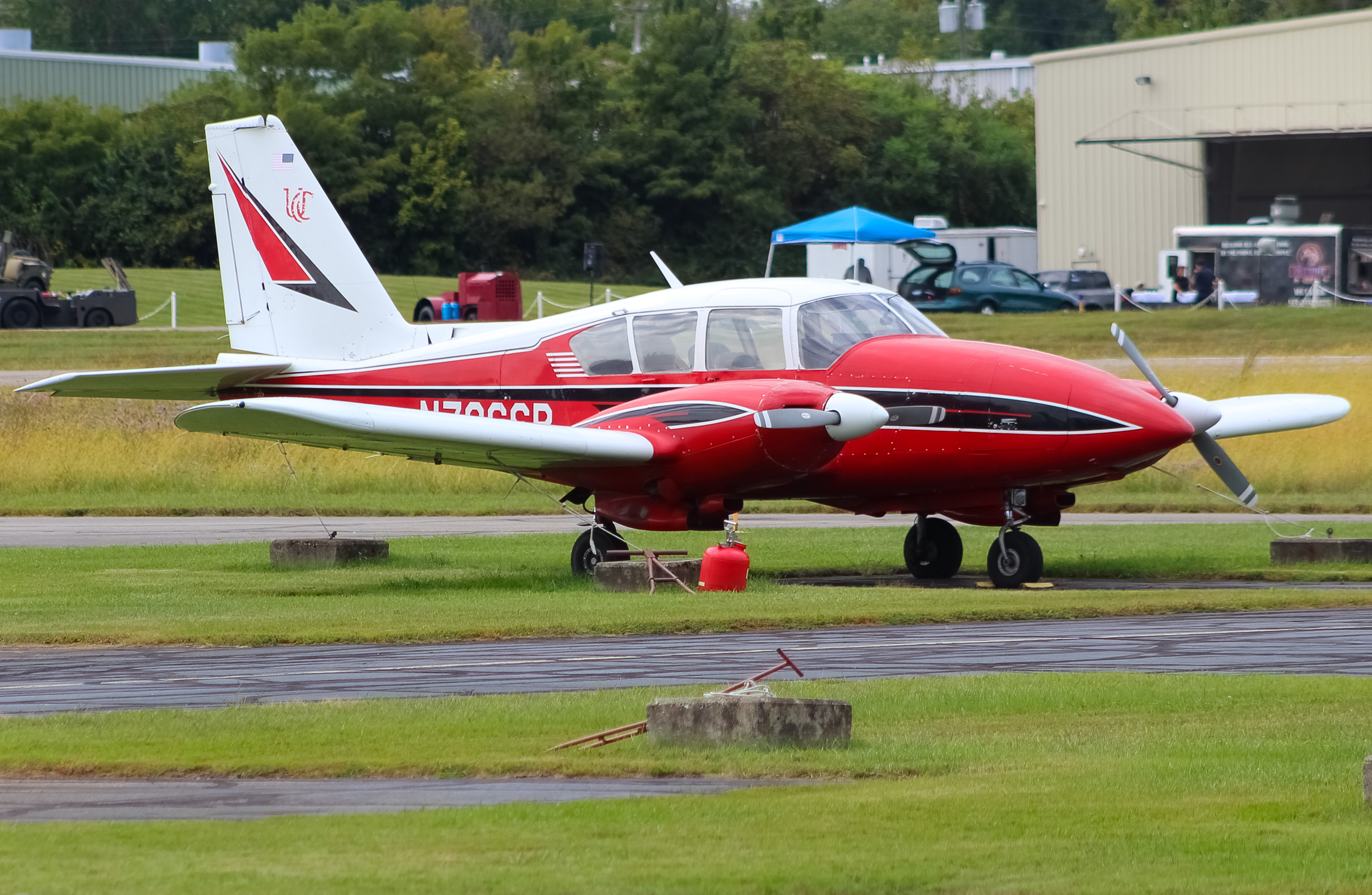 Full size: PRIVATE  Piper PA-23 Aztec N702SP at Clermont County Airport