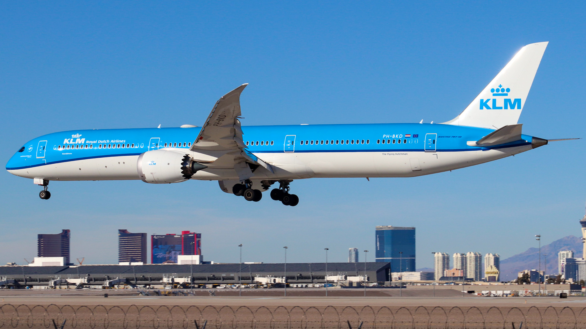 Full size: KLM Boeing 787-10 PH-BKD at Harry Reid International Airport