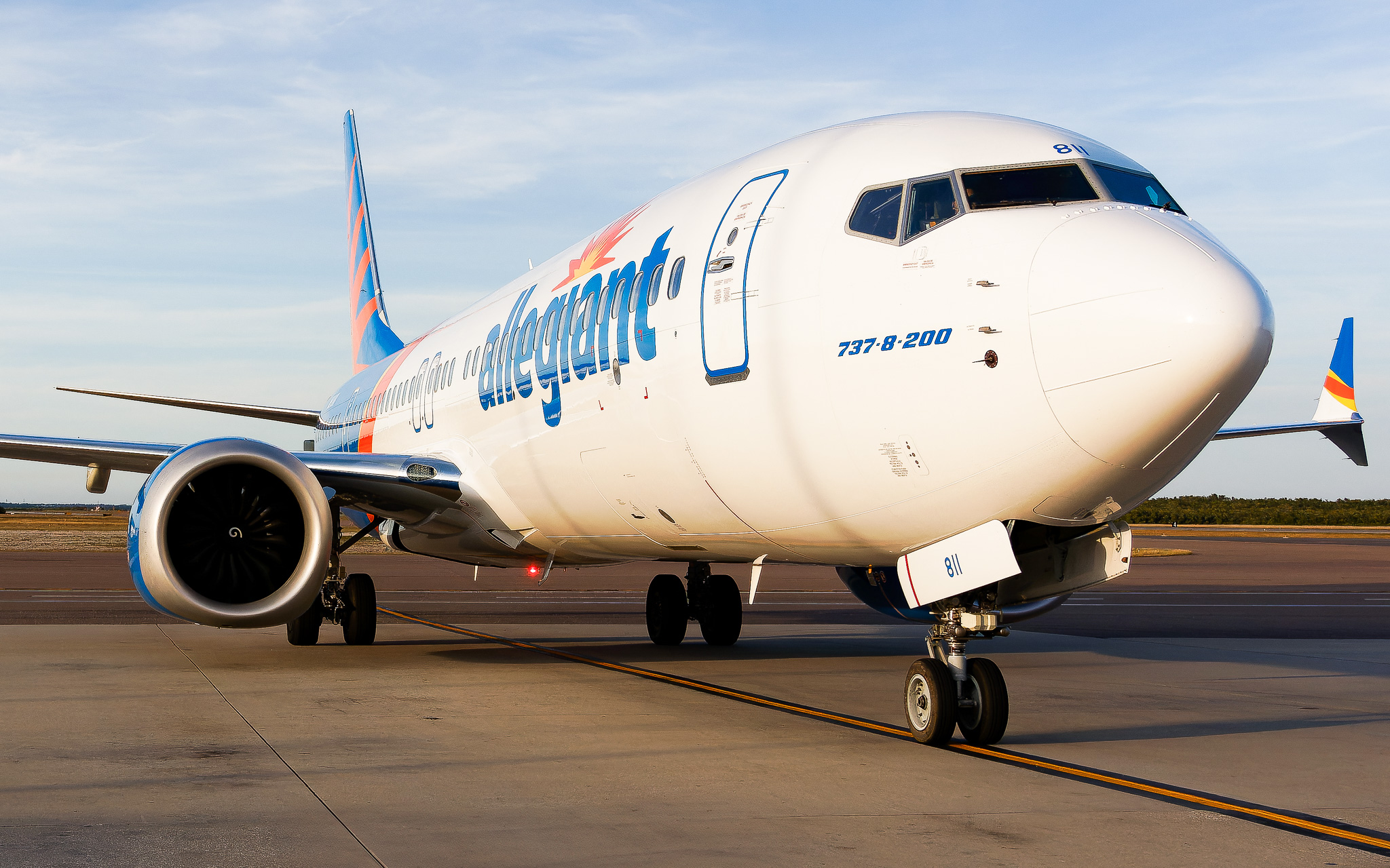Full size: Allegiant Air Boeing 737 MAX 8-200 N811NV at St. Petersburg Clearwater International Airport