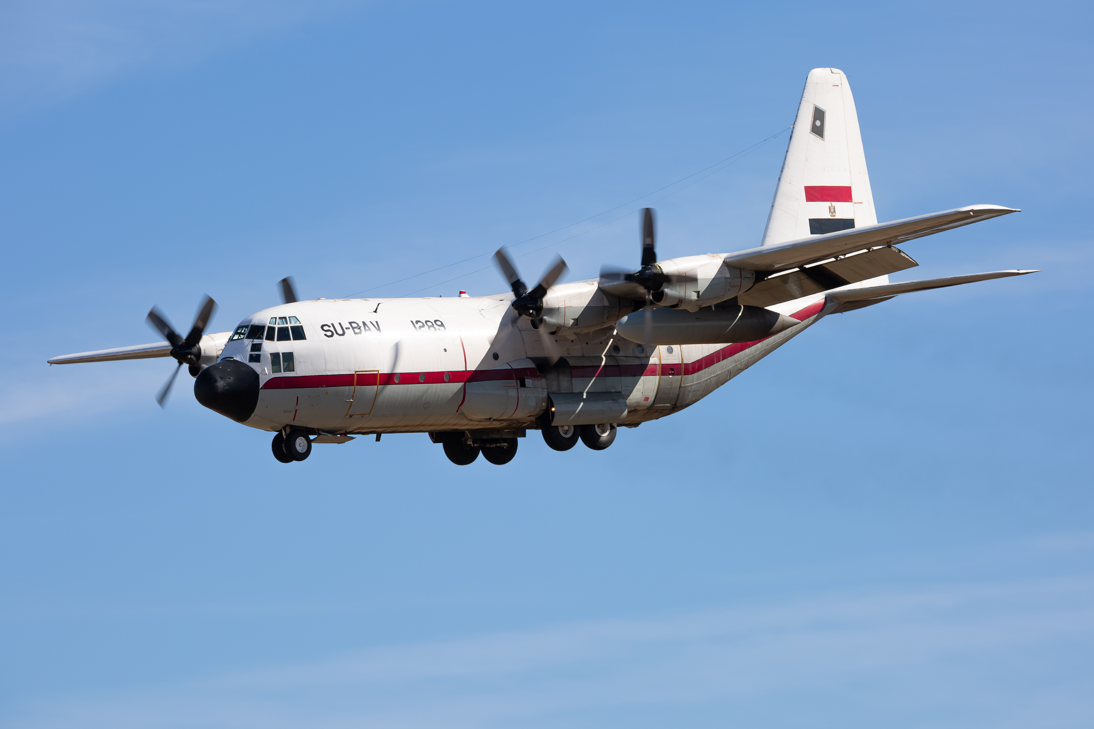 Full size: Egypt Air Force Lockheed C-130H Hercules SU-BAV at Baltimore/Washington International Thurgood Marshall Airport