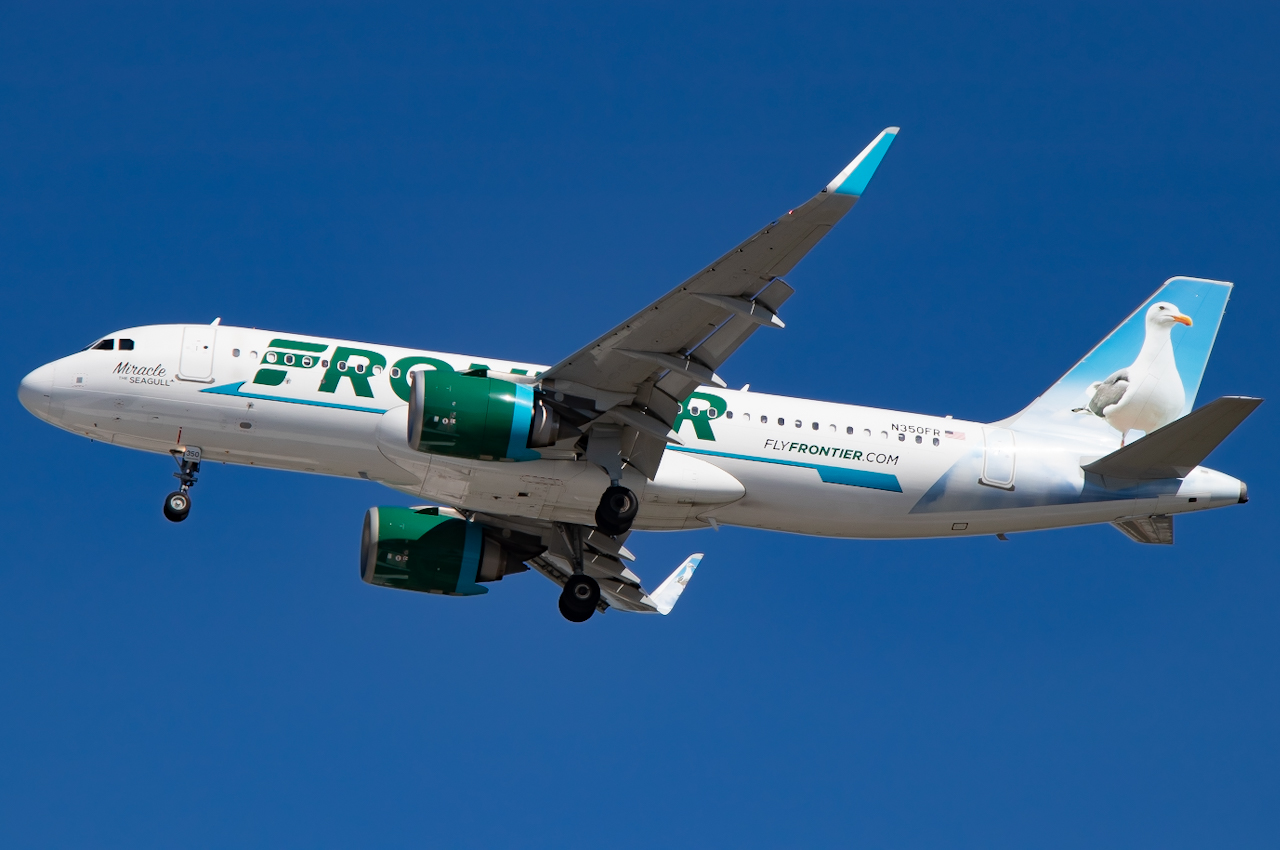 Full size: Frontier Airlines Airbus A320NEO N350FR at Tampa International Airport