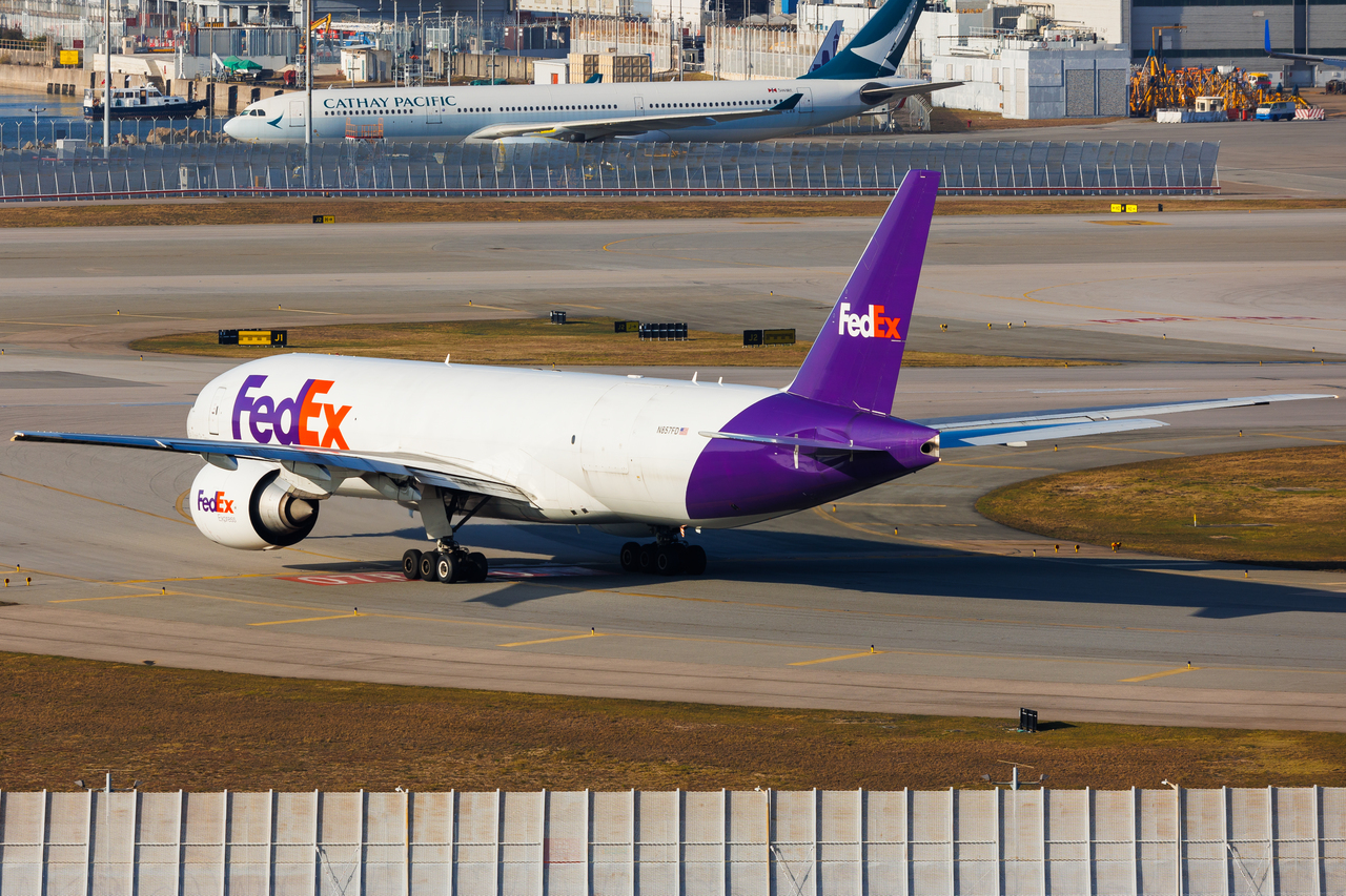 Full size: FedEx Boeing 777-F N857FD at Hong Kong International Airport