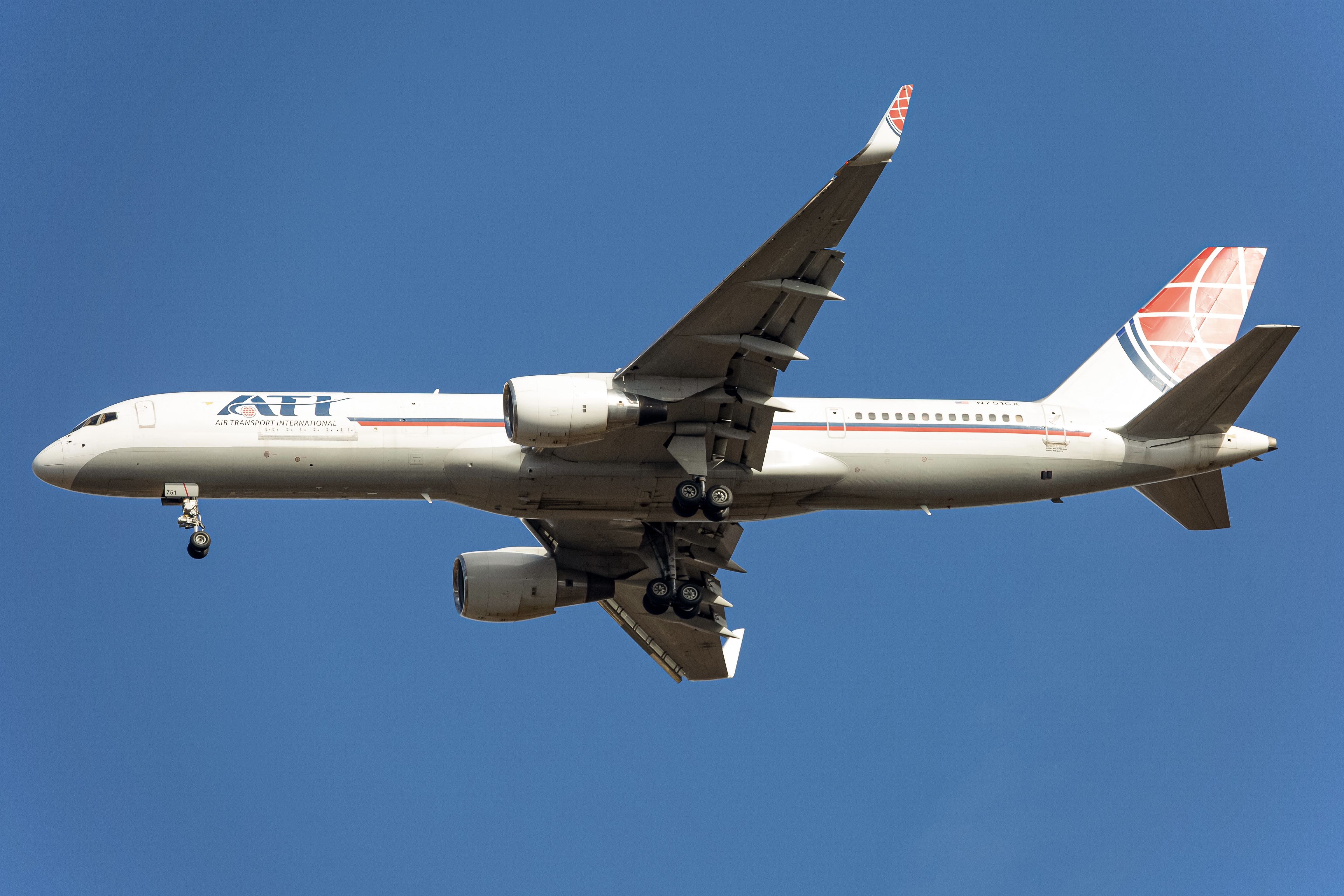 Full size: Air Transport International Boeing 757-200 Combi N751CX at Baltimore/Washington International Thurgood Marshall Airport