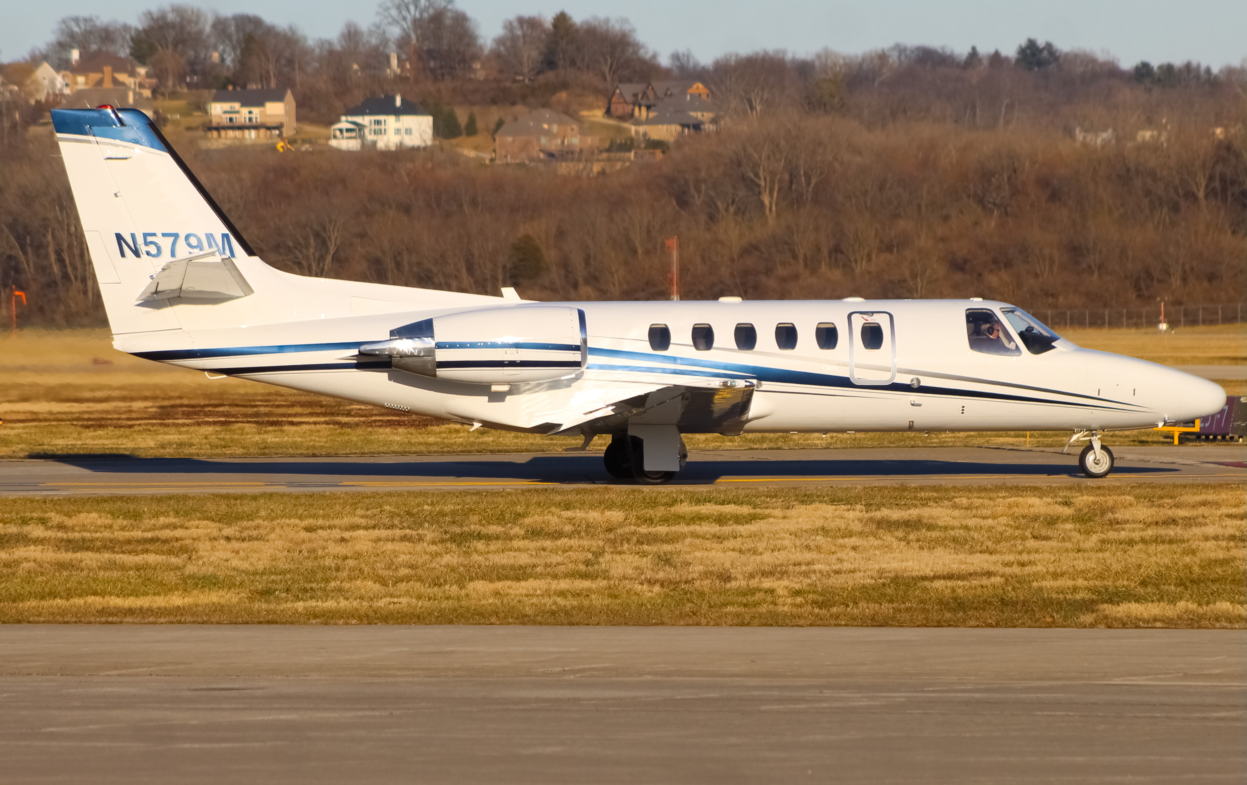 Full size: PRIVATE Cessna citation 550 N579M at Cincinnati Municipal Airport/Lunken Field
