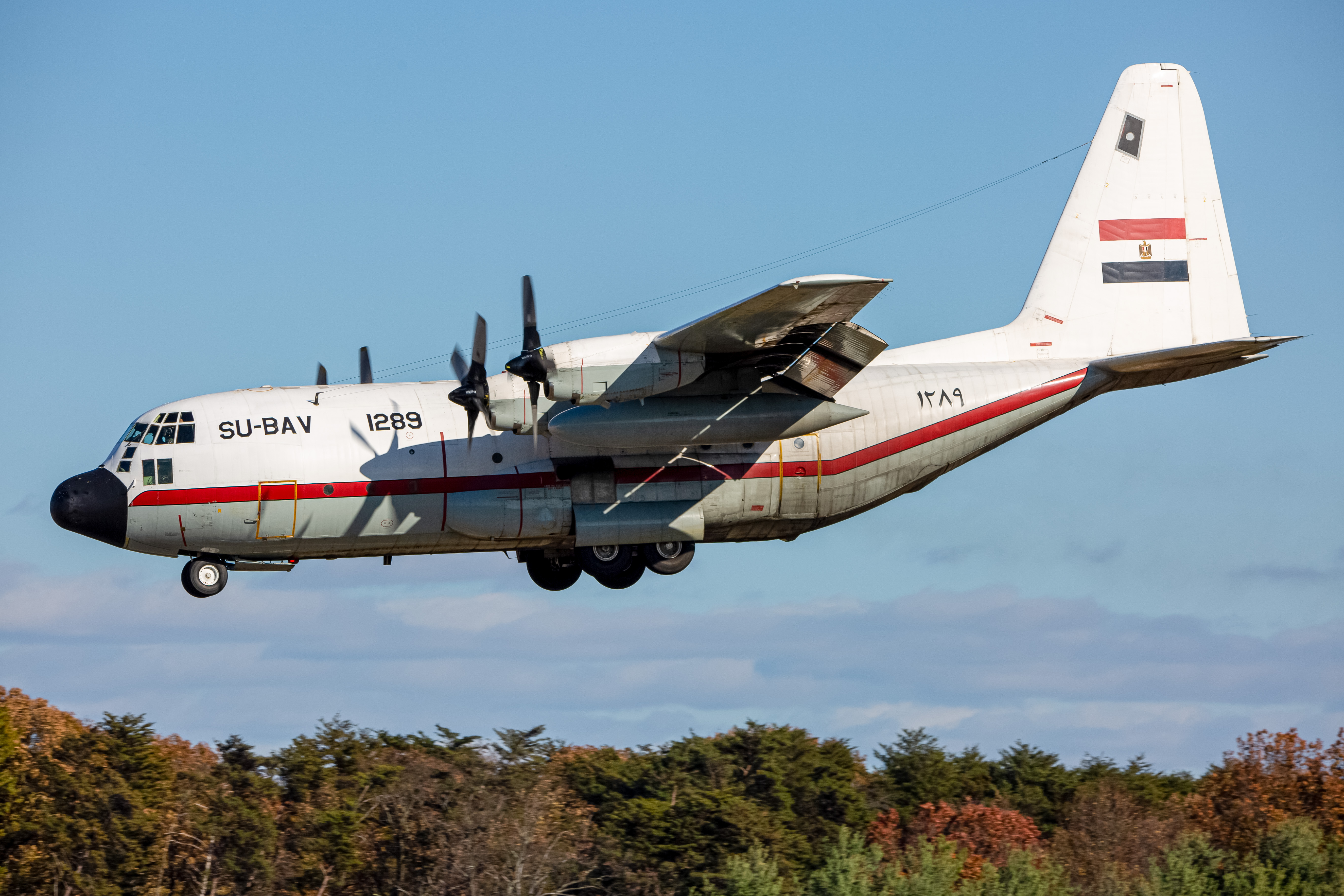 Full size: Egypt Air Force C130 SU-BAV at Baltimore/Washington International Thurgood Marshall Airport