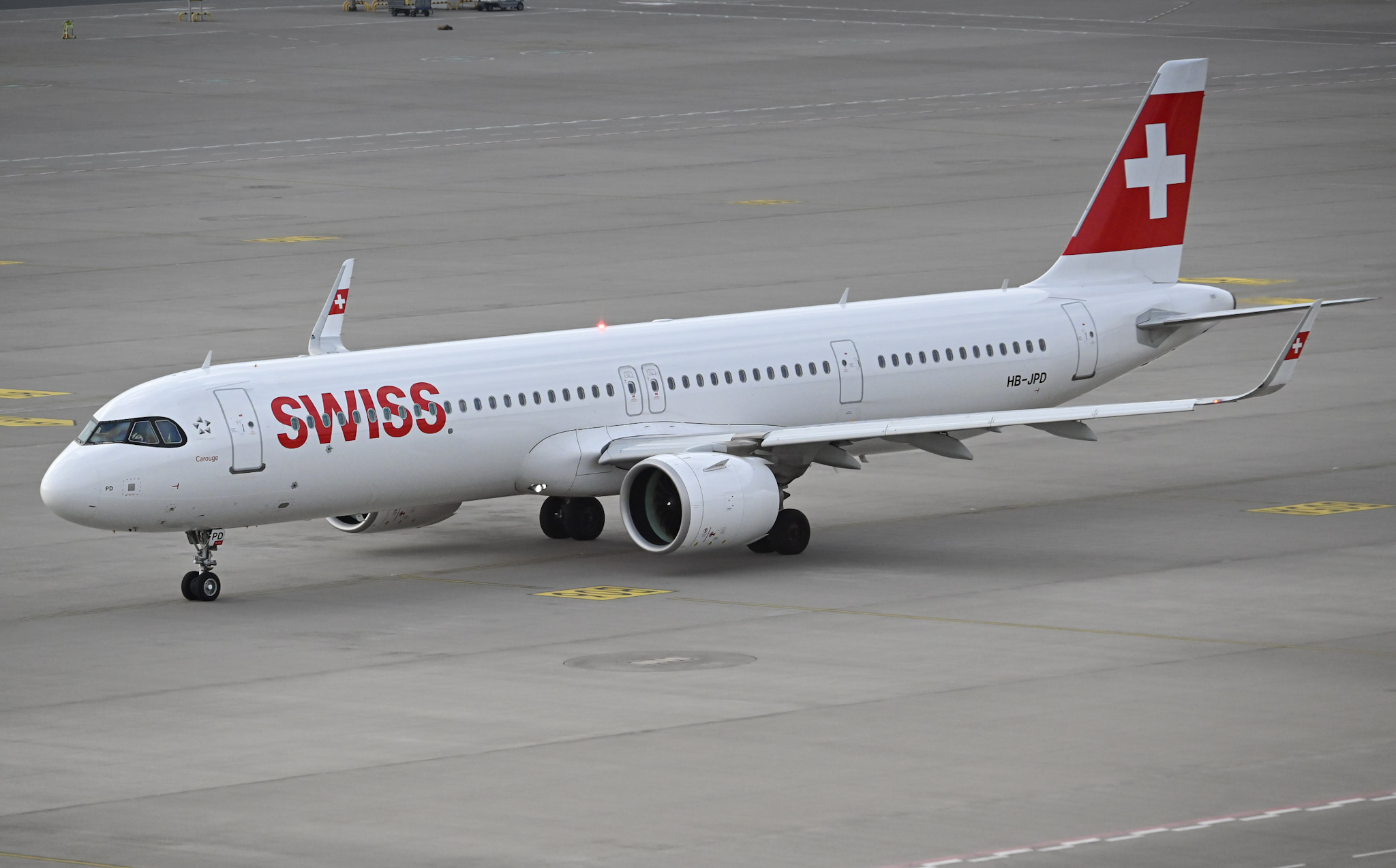 Full size: Swiss International Air Lines Airbus A321NEO HB-JPD at Berlin Brandenburg Airport