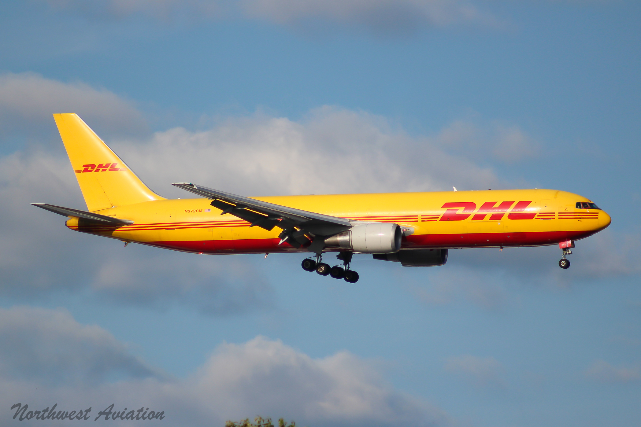 Full size: DHL Boeing 767-300F N372CM at Seattle-Tacoma International Airport