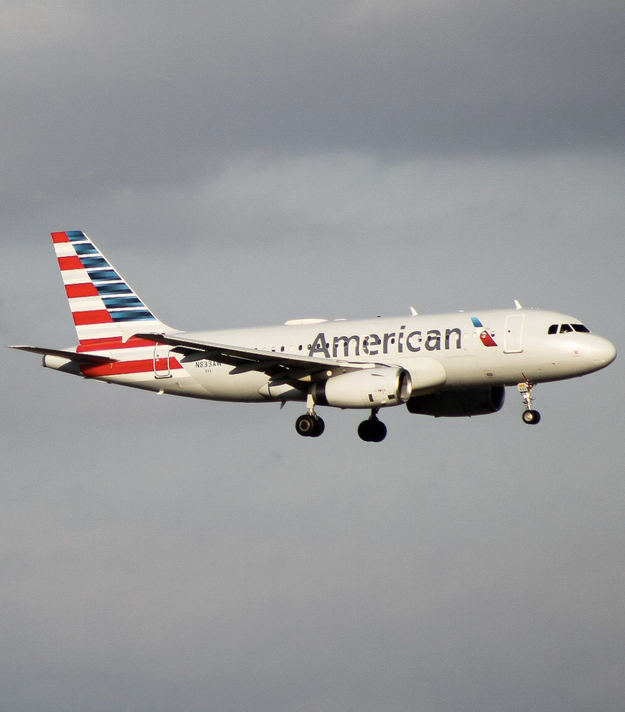 Full size: American Airlines Airbus A319 N833AW at Dallas-Fort Worth International Airport