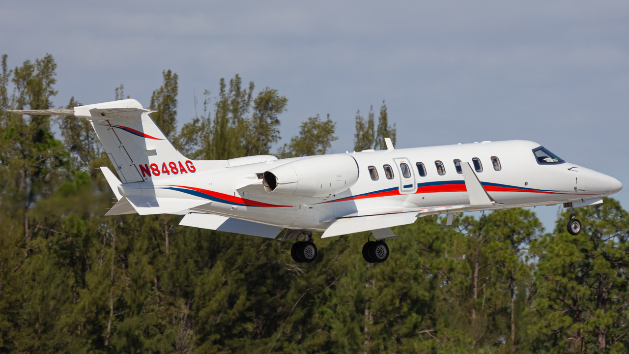 Full size: PRIVATE Learjet 45 N848AG at Naples Municipal Airport