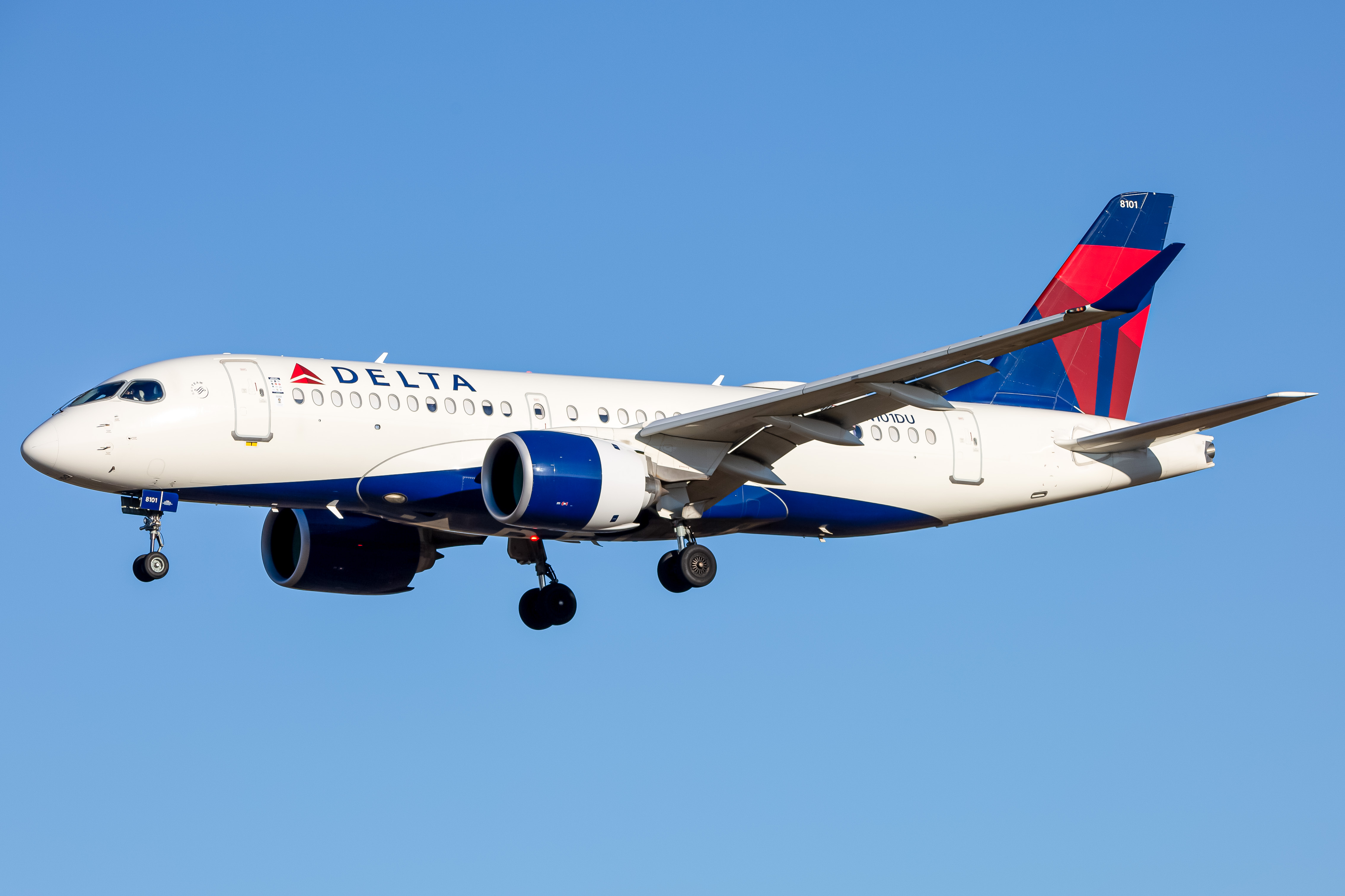 Full size: Delta Airlines Airbus A220-100 N101DU at Baltimore/Washington International Thurgood Marshall Airport