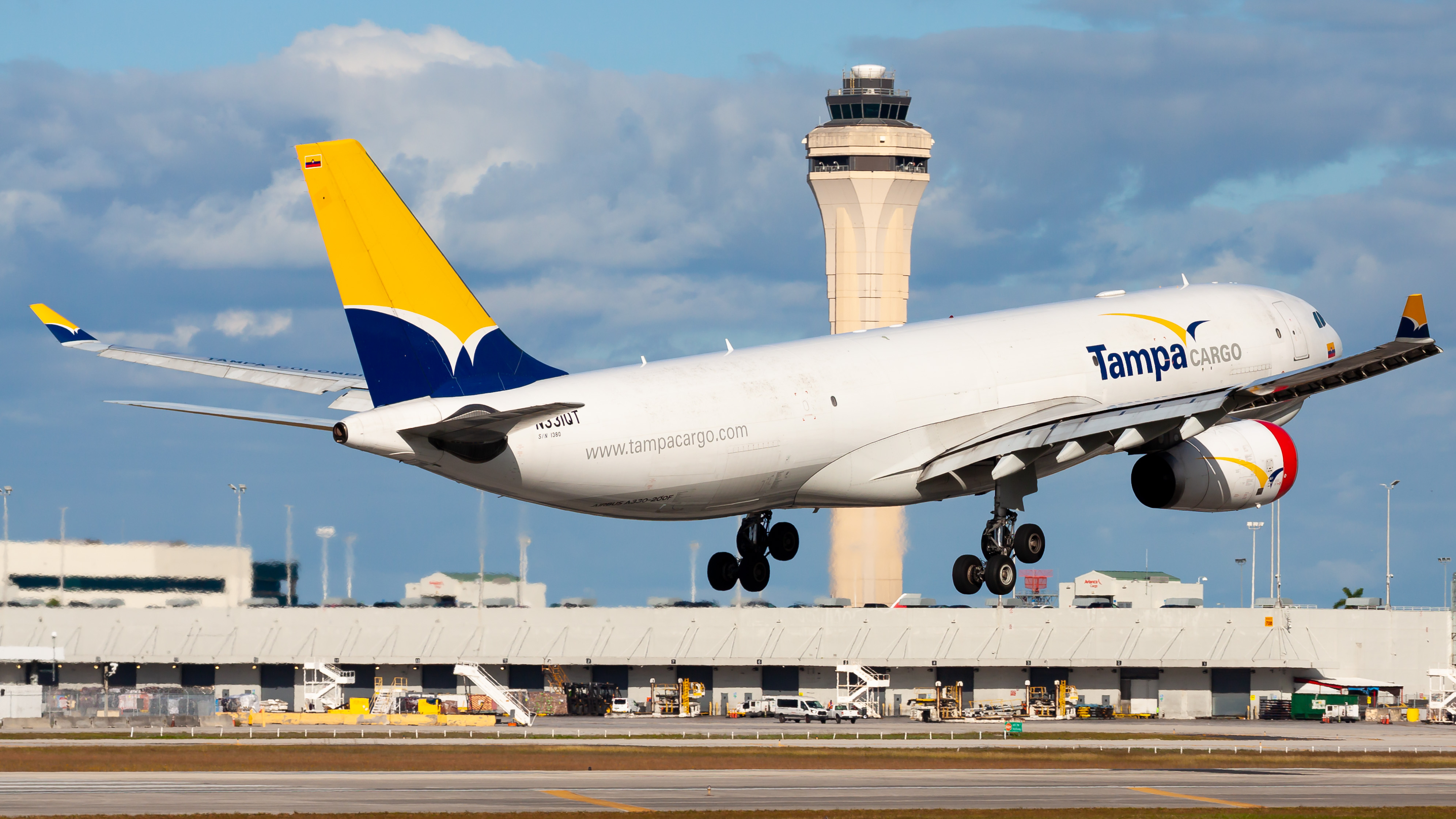 Full size: Tampa Cargo Airbus A330-200F N331QT at Miami International Airport