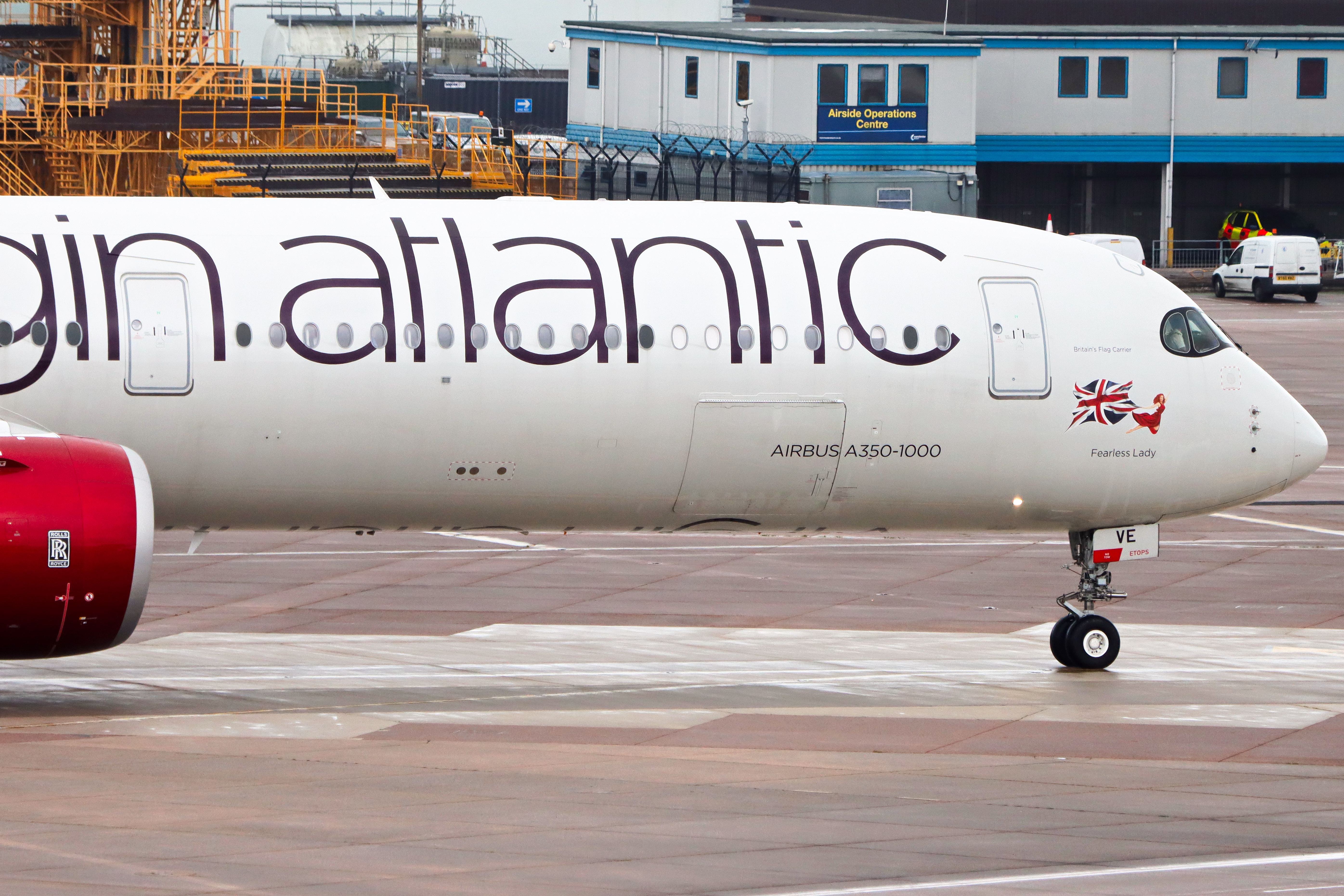Full size: Virgin Atlantic Airbus A350-1000 G-VEVE at Manchester Airport