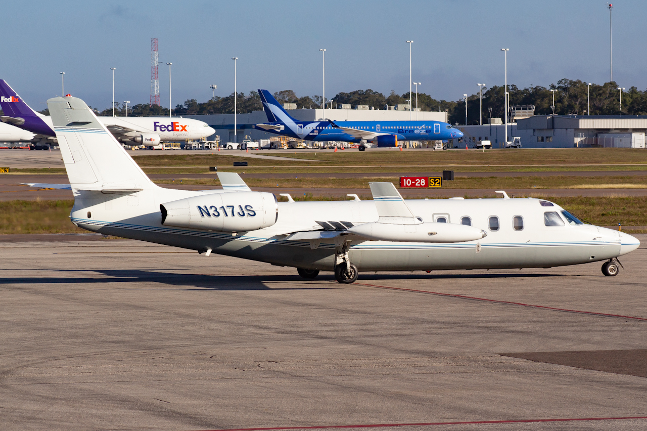 Full size: Private  Iai 1124a westwind  N317JS  at Tampa International Airport