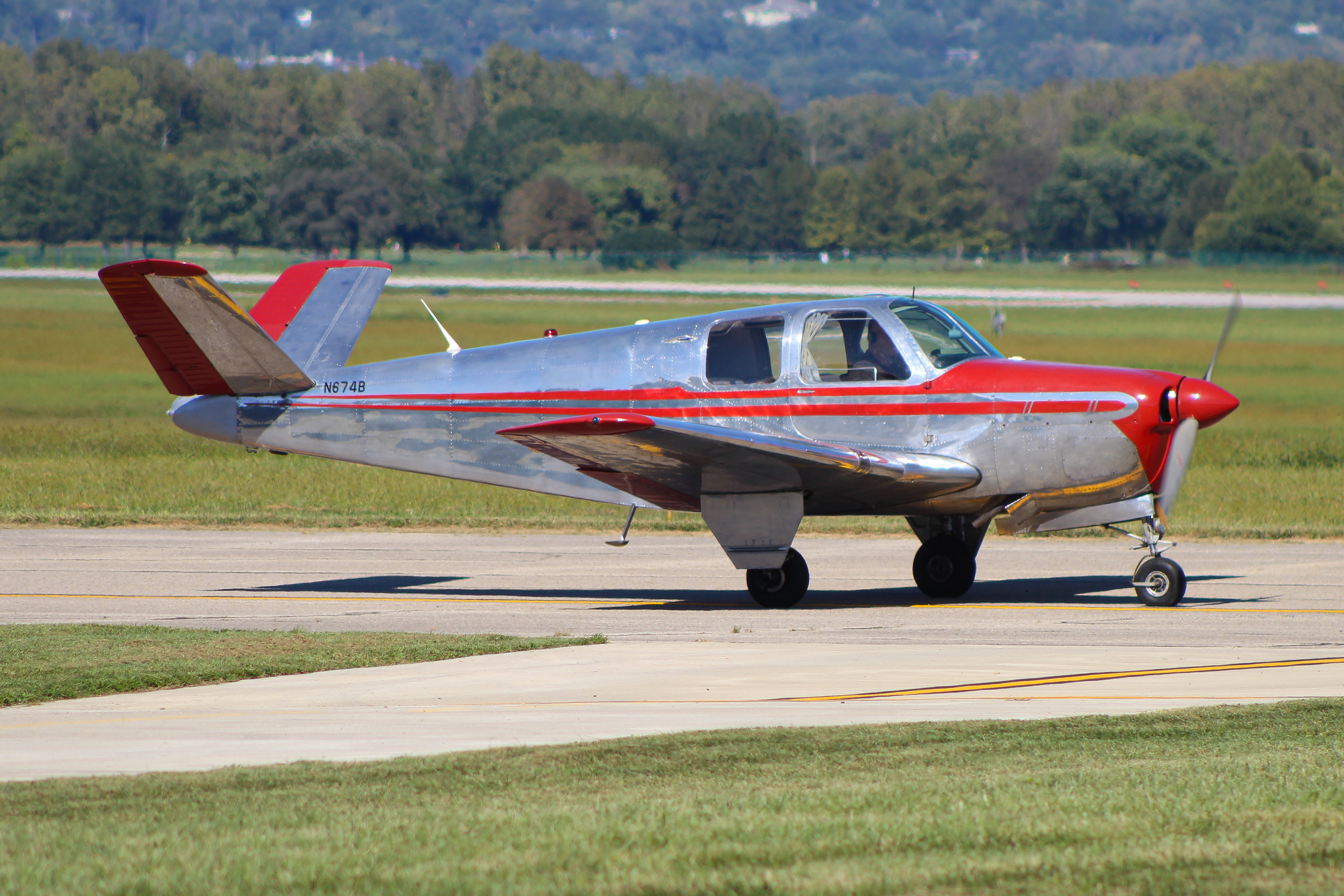 Full size: PRIVATE Beechcraft 35 Bonanza N674B at Cincinnati Municipal Airport/Lunken Field