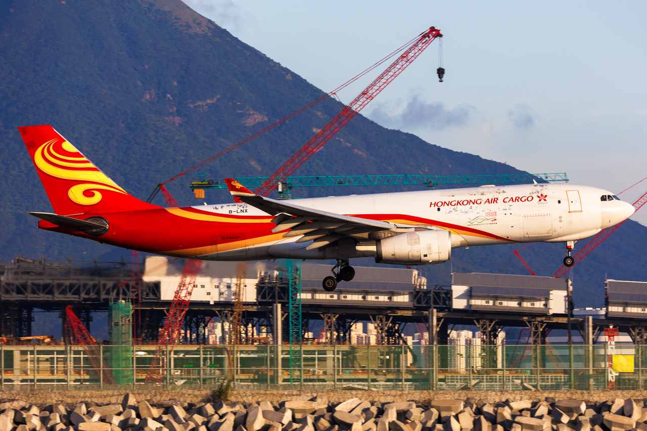 Full size: Hong Kong Air Cargo Airbus A330-200F B-LNX at Hong Kong International Airport