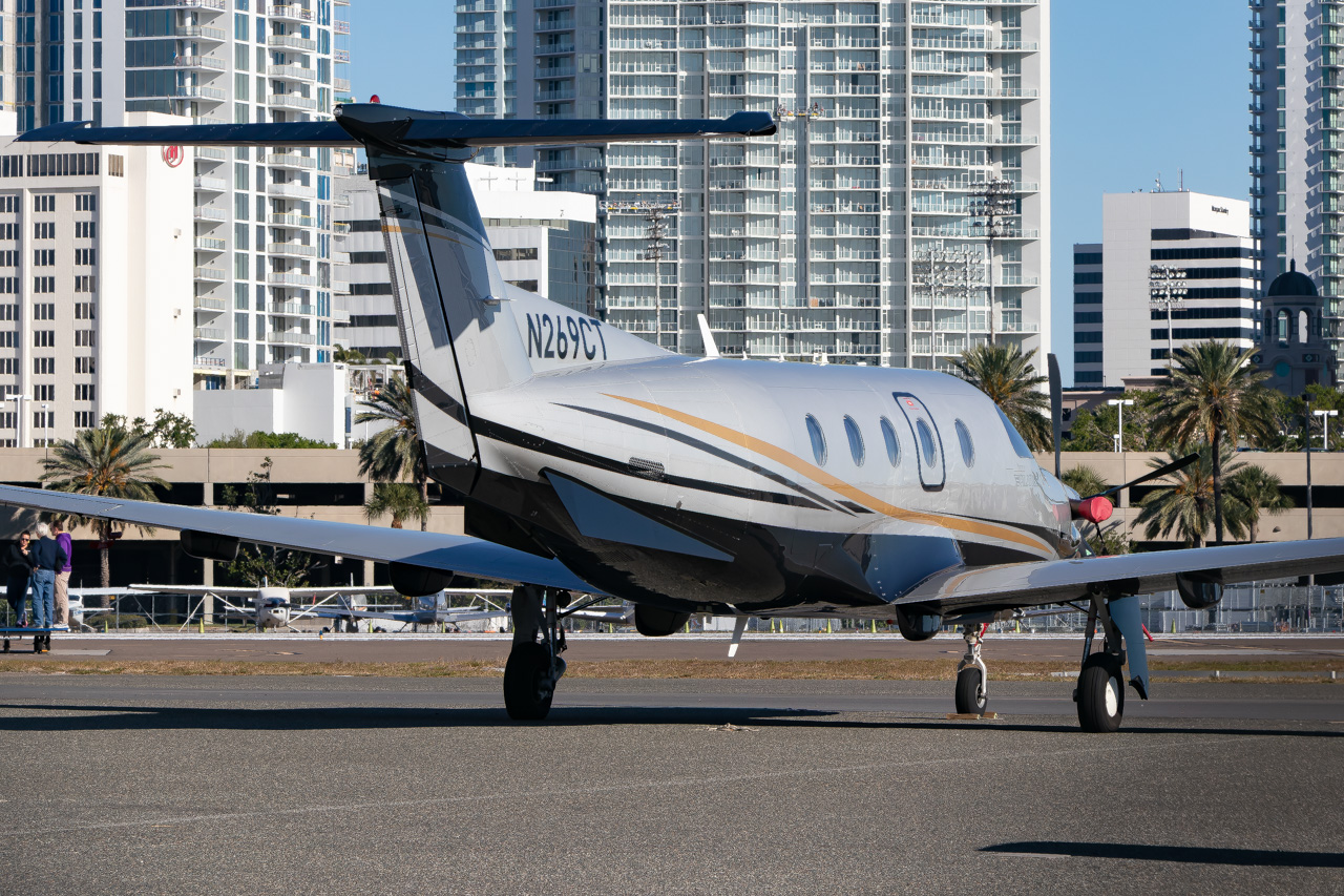 Full size: PRIVATE Pilatus PC-12 N269CT at St. Petersburg Albert Whitted Airport
