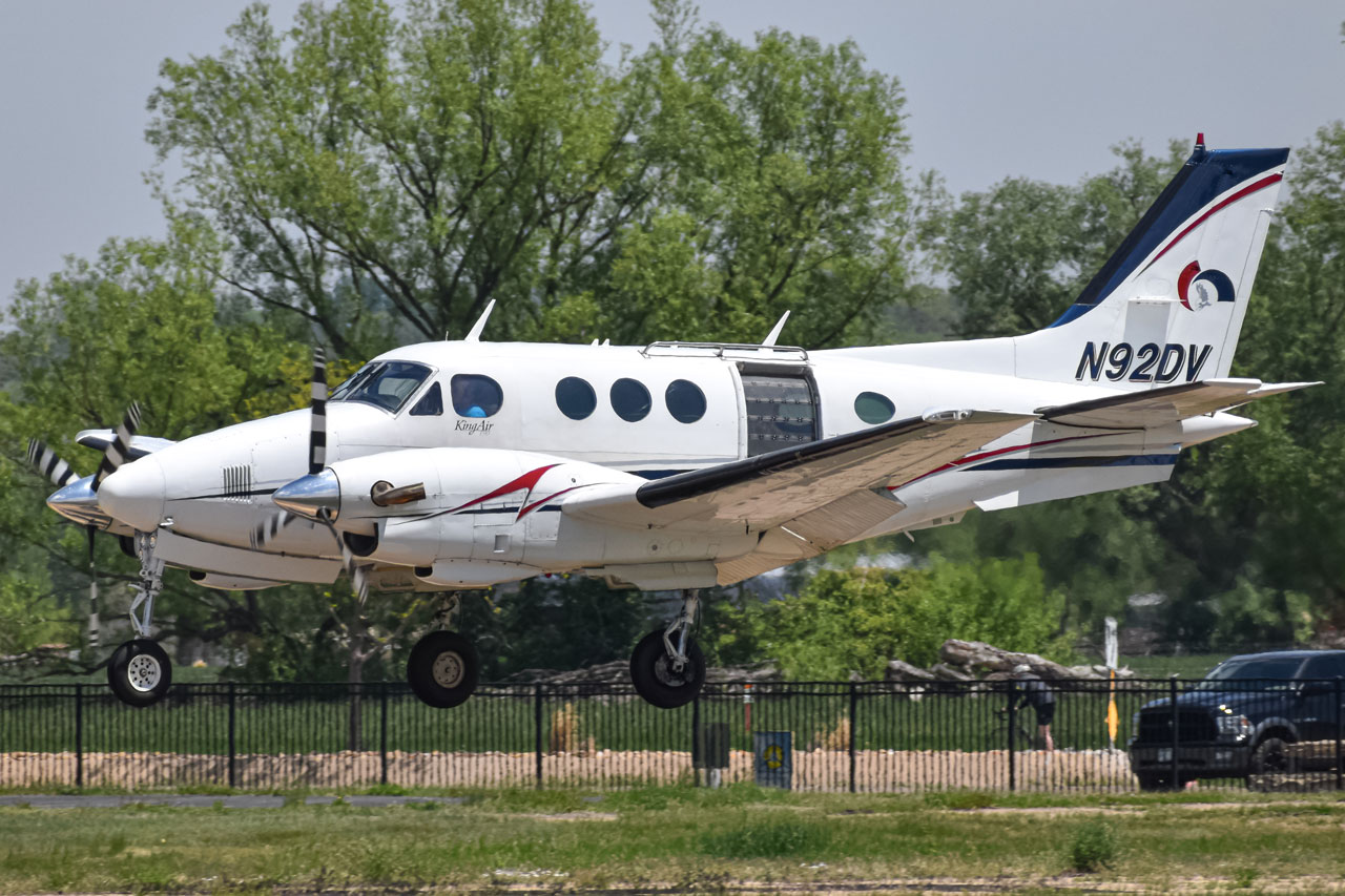 Full size: PRIVATE Beechcraft King Air E90 N92DV at Vance Brand Airport