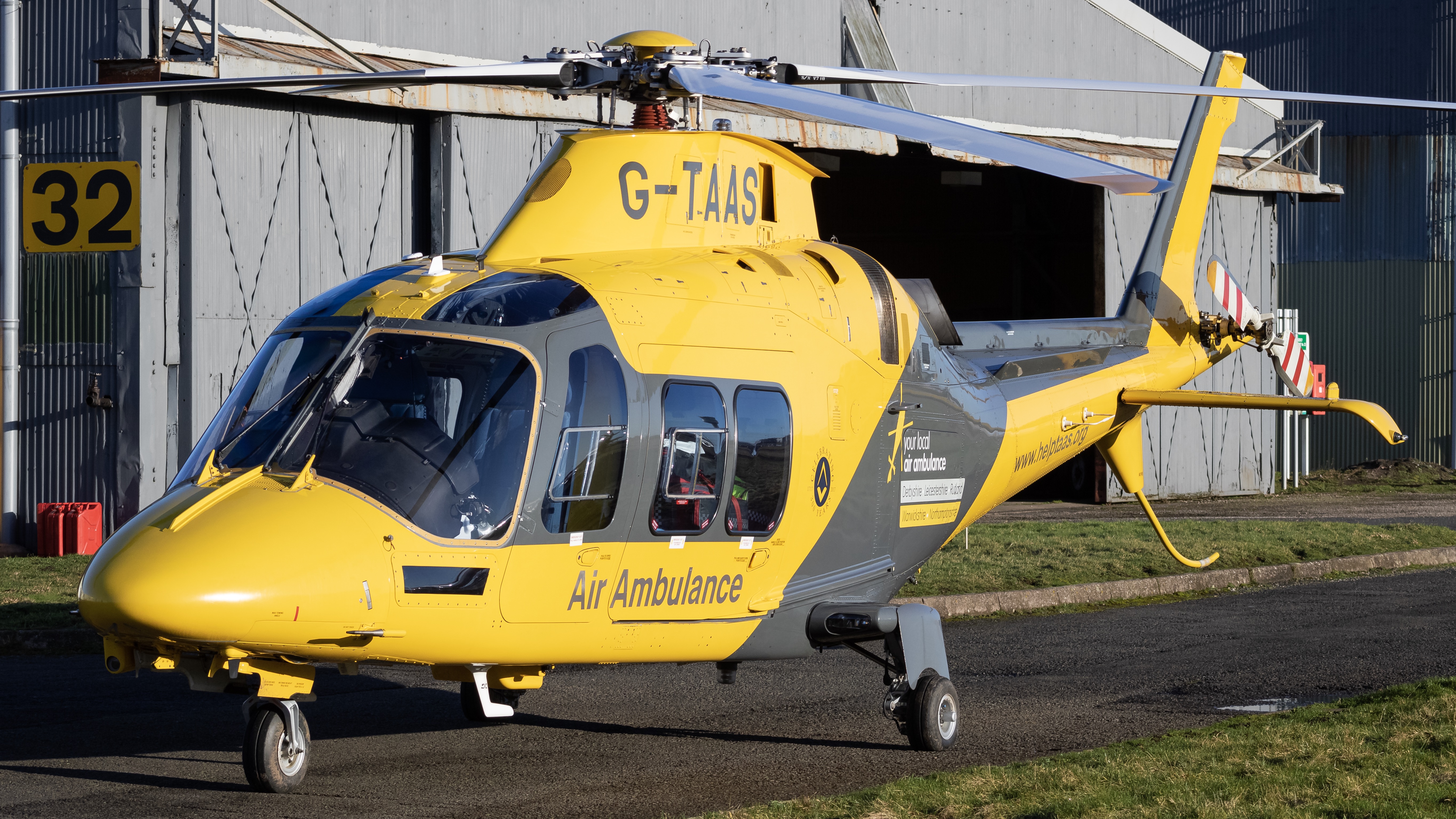 Full size: Sloane Helicopters AW109 G-TAAS at East Midlands Airport