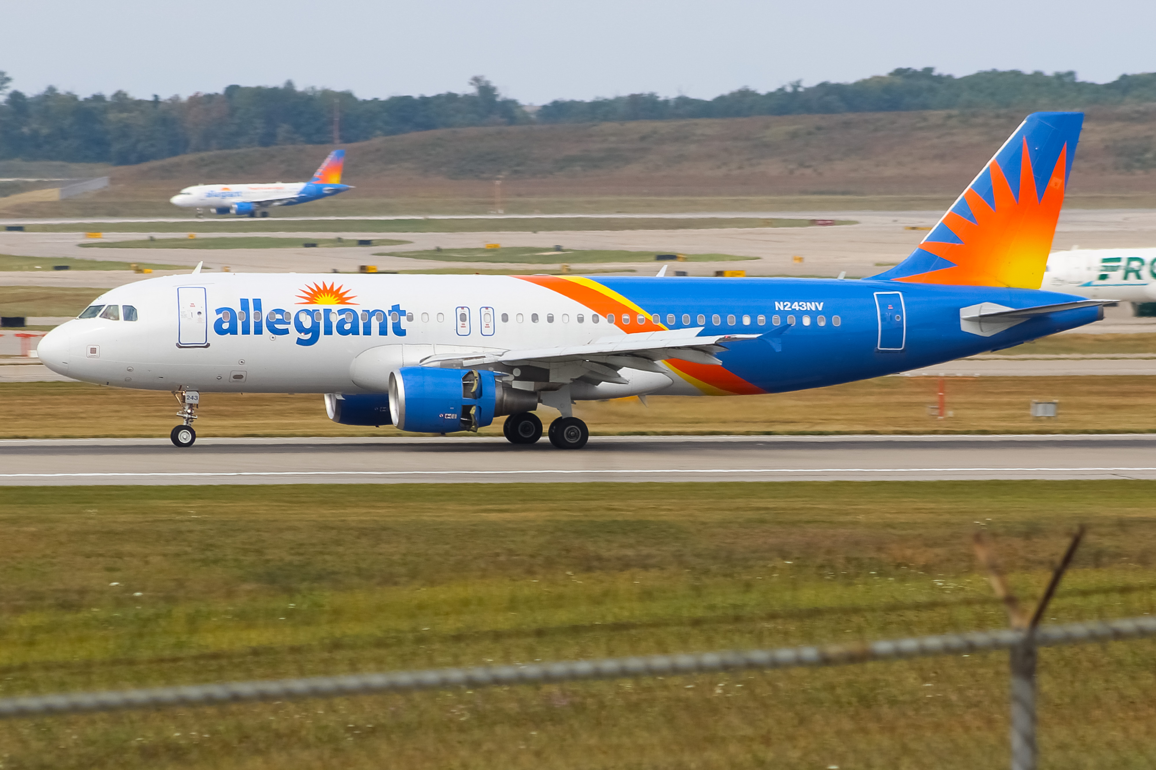 Full size: Allegiant Air Airbus A320 N243NV at Cincinnati/Northern Kentucky International Airport