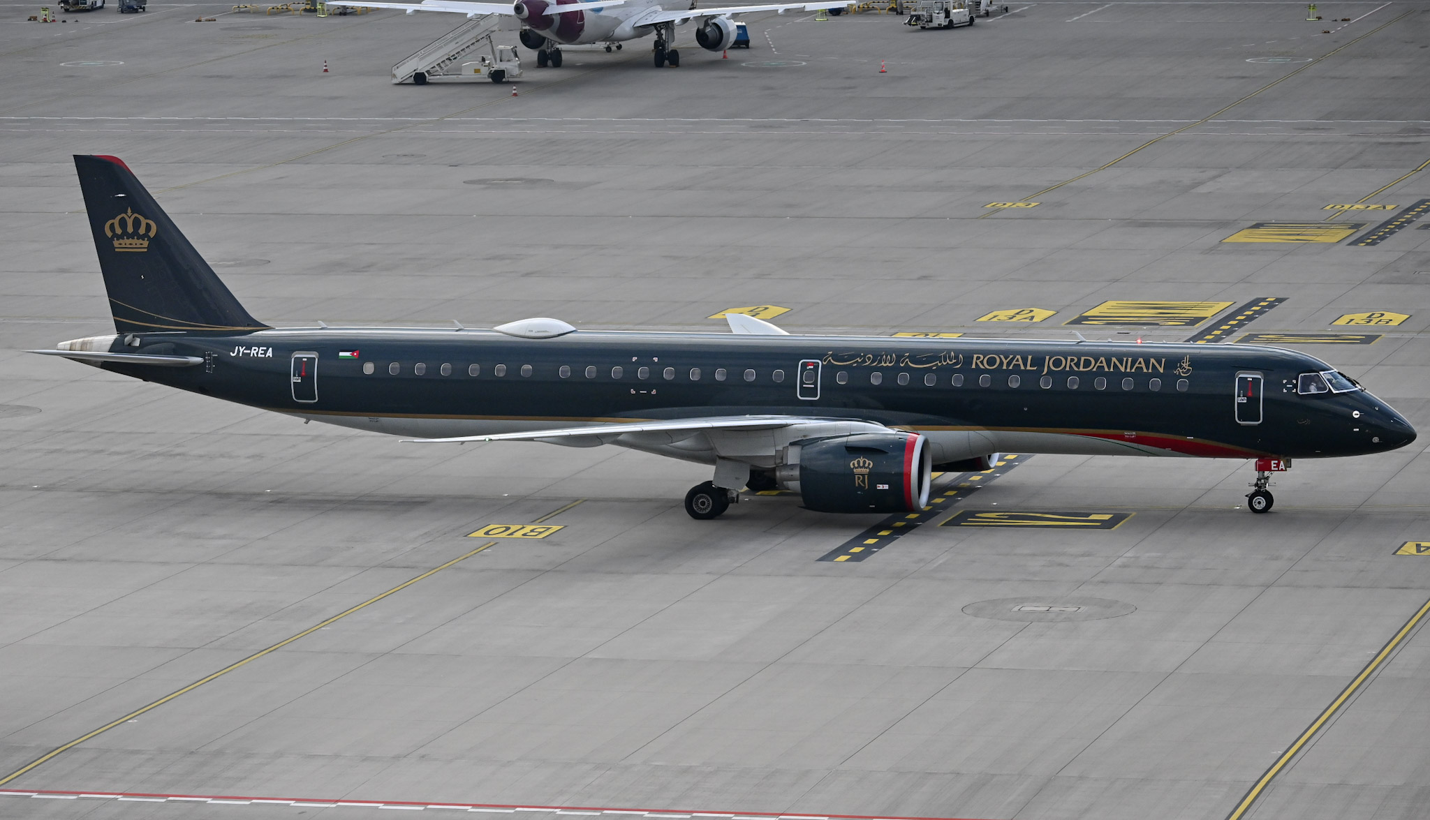 Full size: Royal Jordanian Embraer E195-E2 JY-REA at Berlin Brandenburg Airport