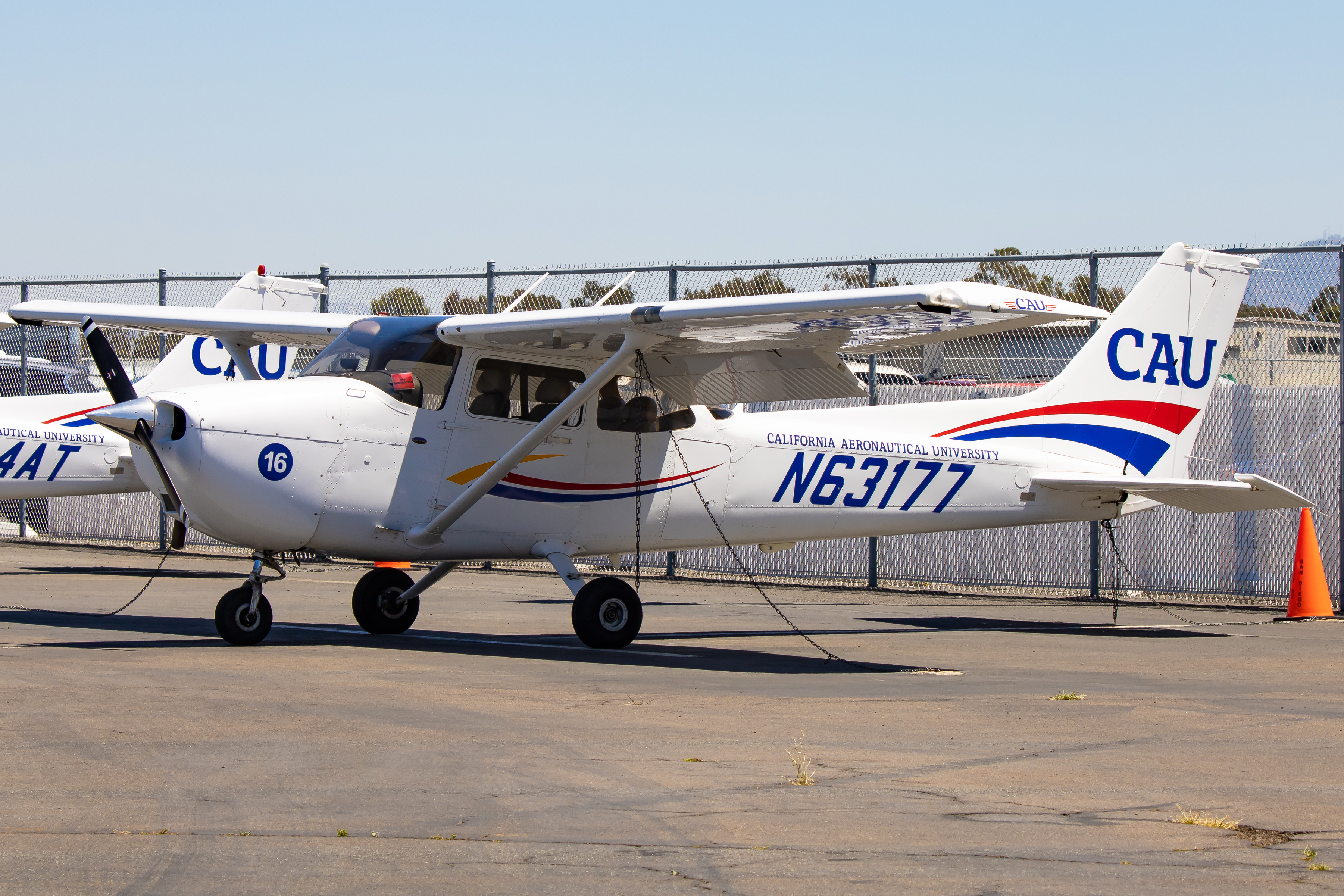 Full size: California Aeronautical University Cessna 172 N63177 at Montgomery-Gibbs Executive Airport