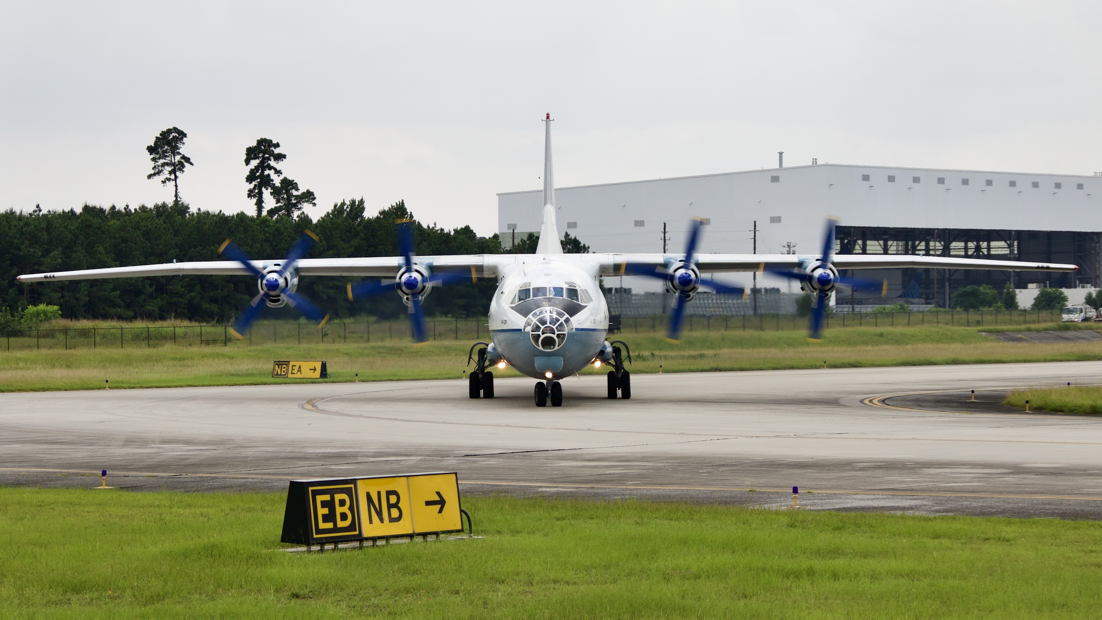 Full size: Cavok Air Antonov AN-12 UR-CBG at Houston-George Bush Intercontinental Airport