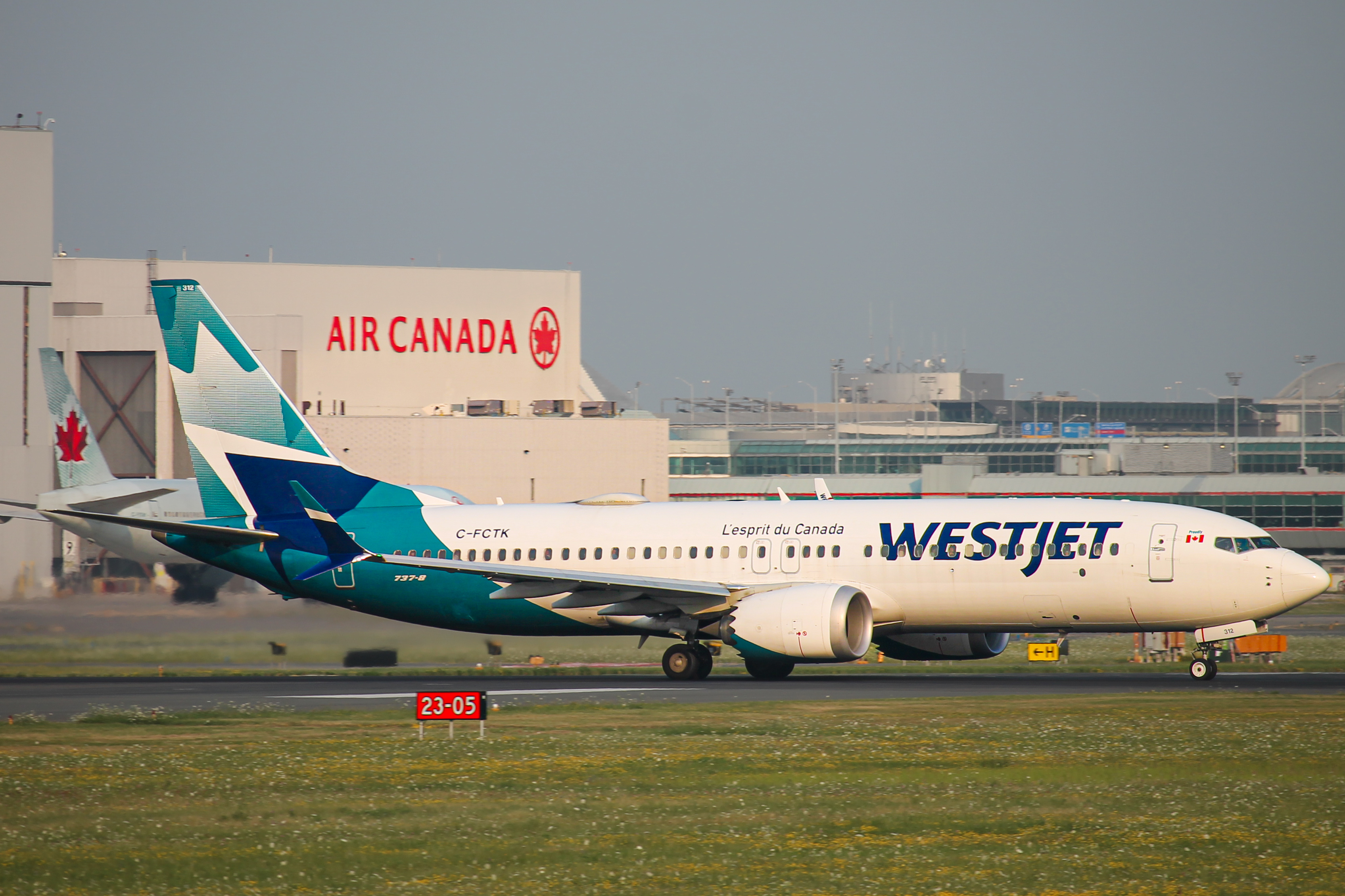 Full size: WestJet Boeing 737 MAX 8 C-FCTK at Lester B Pearson International Airport