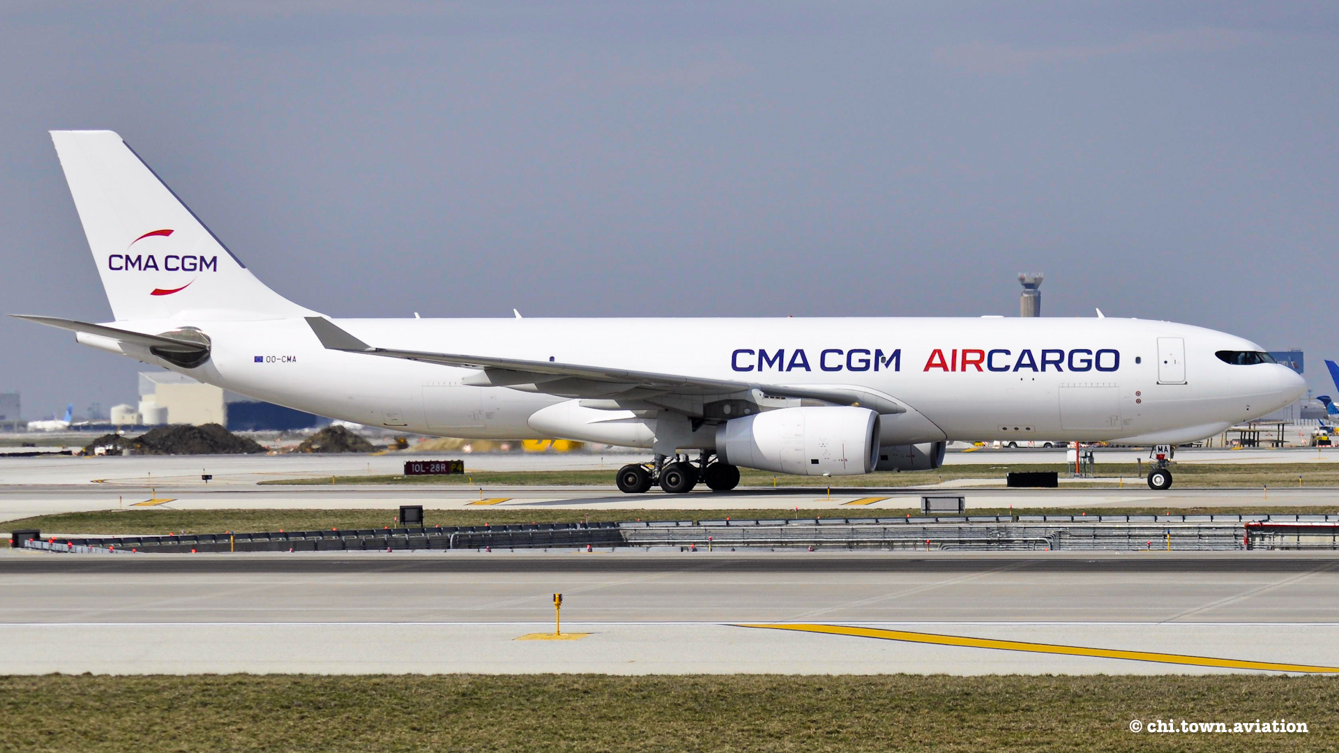 Full size: CMA CGM Air Cargo Airbus A330-300F OO-CMA at Chicago O'Hare International Airport