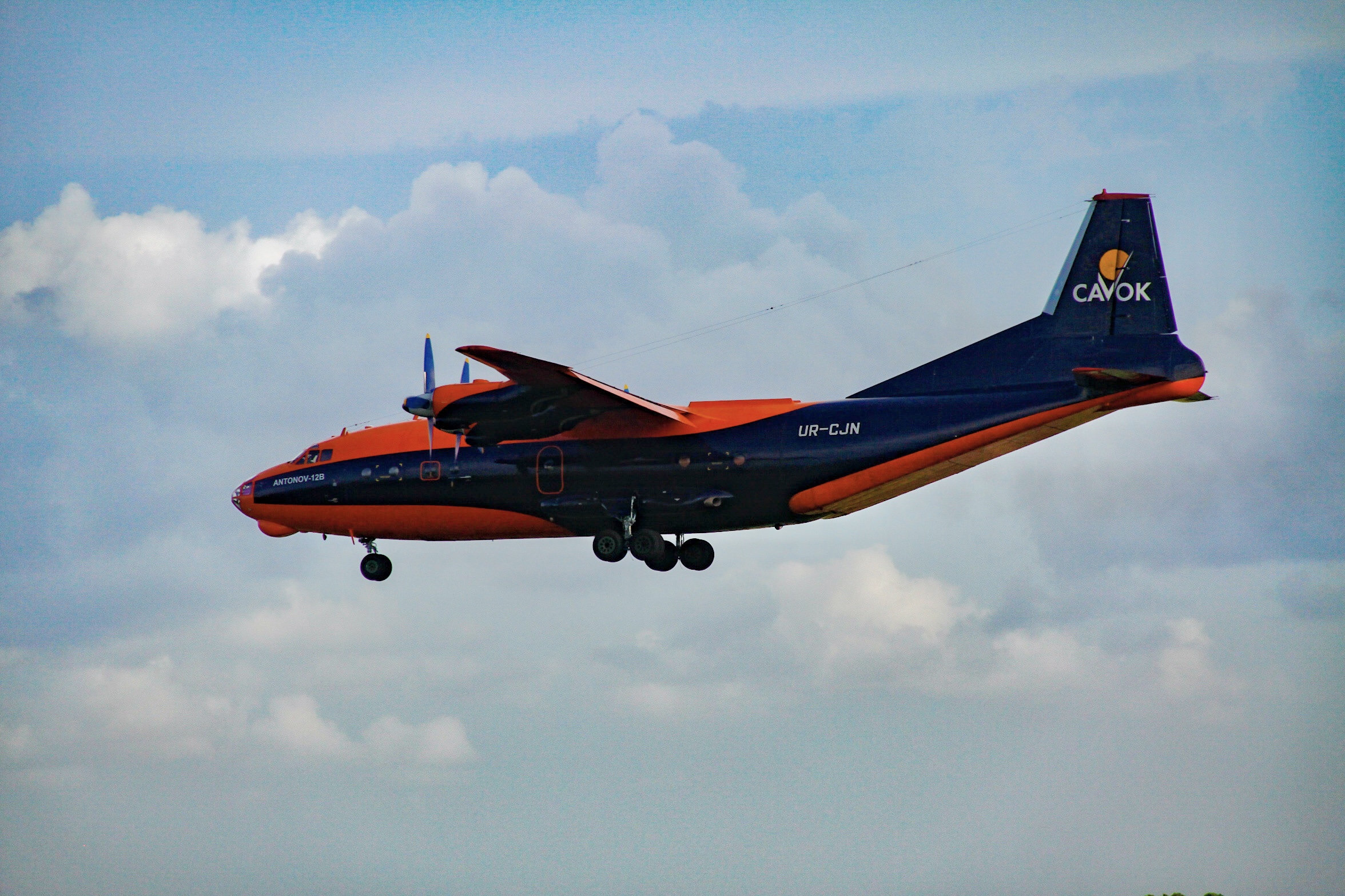Full size: Cavok Airlines Antonov An-12 UR-CJN at Houston-George Bush Intercontinental Airport