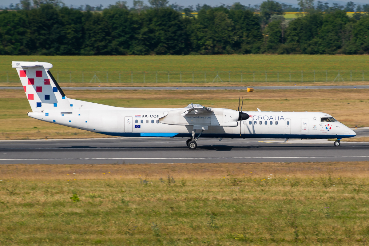 Full size: Croatia Airlines De Havilland Dash-8 q400 9A-CQF at Vienna International Airport
