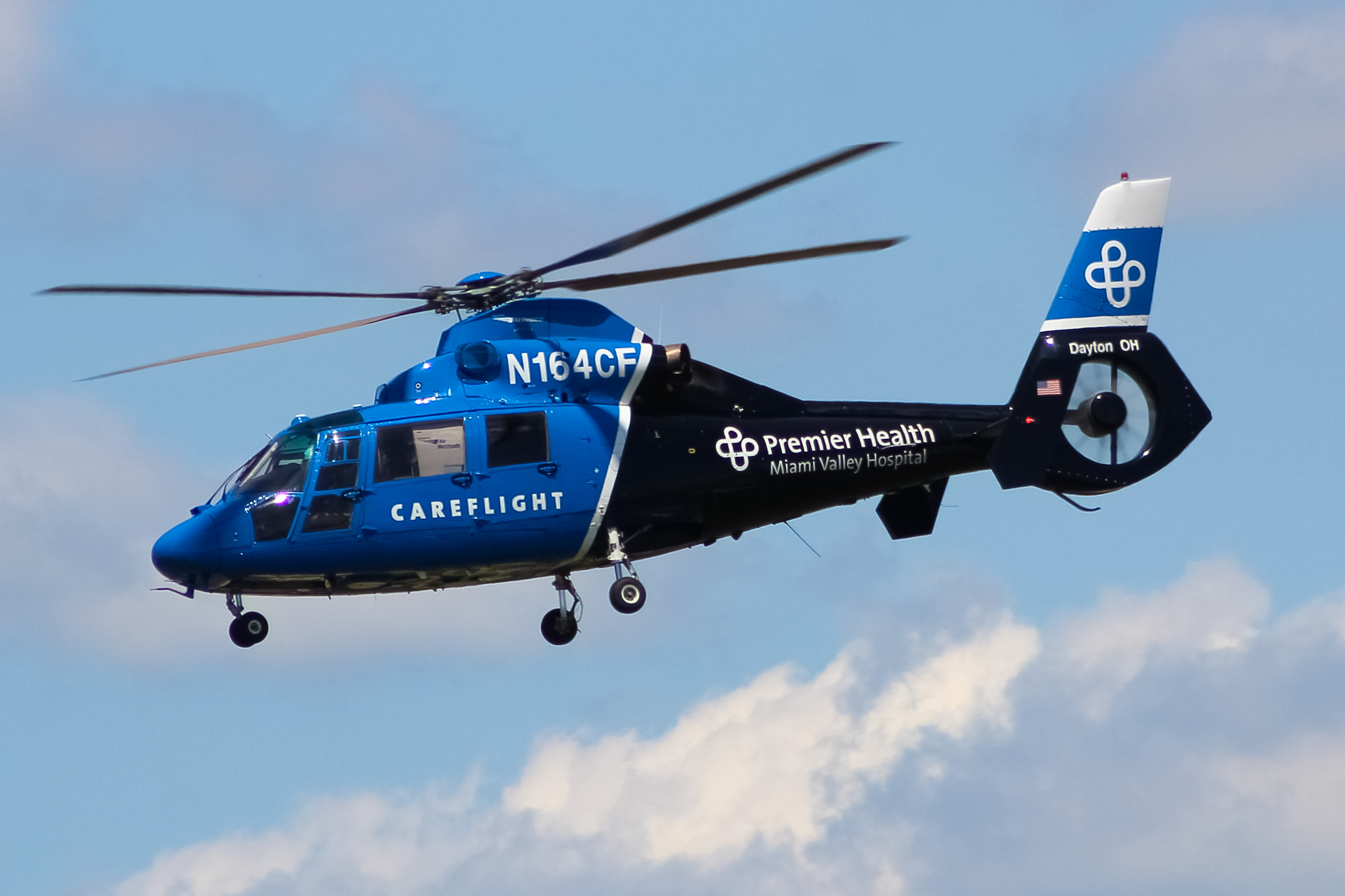 Full size: Careflight Eurocopter AS365 N164CF at James M Cox Dayton International Airport
