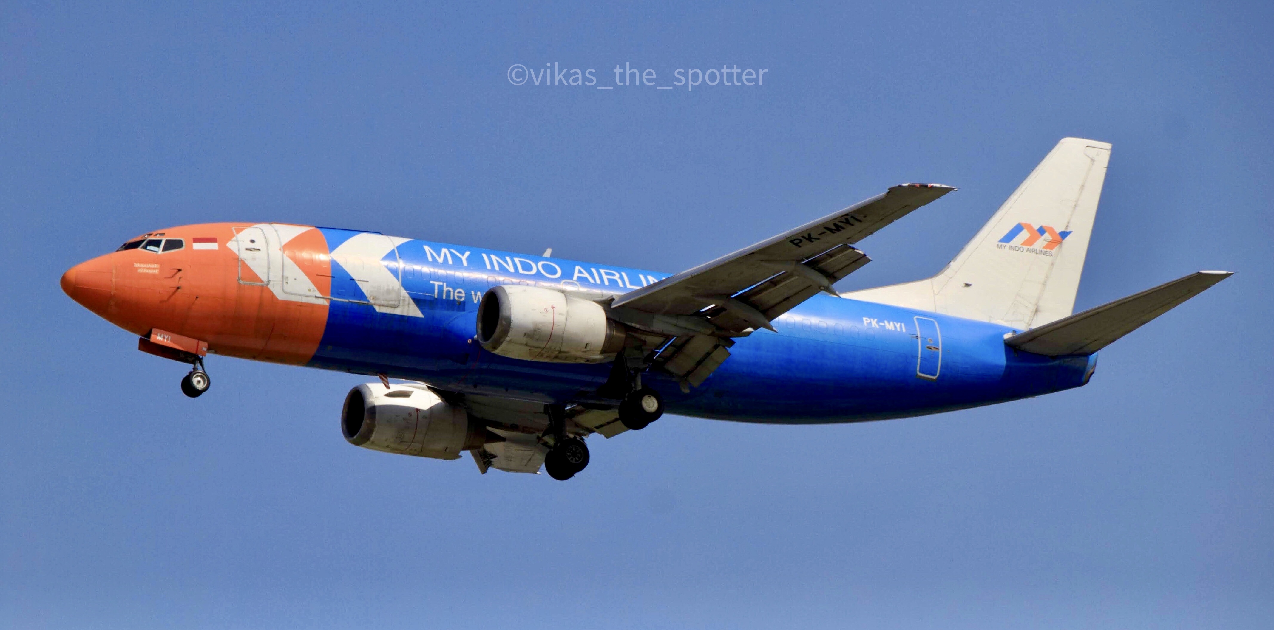 Full size: My Indo Airlines Boeing 737-300 PK-MYI at Singapore-Changi Airport