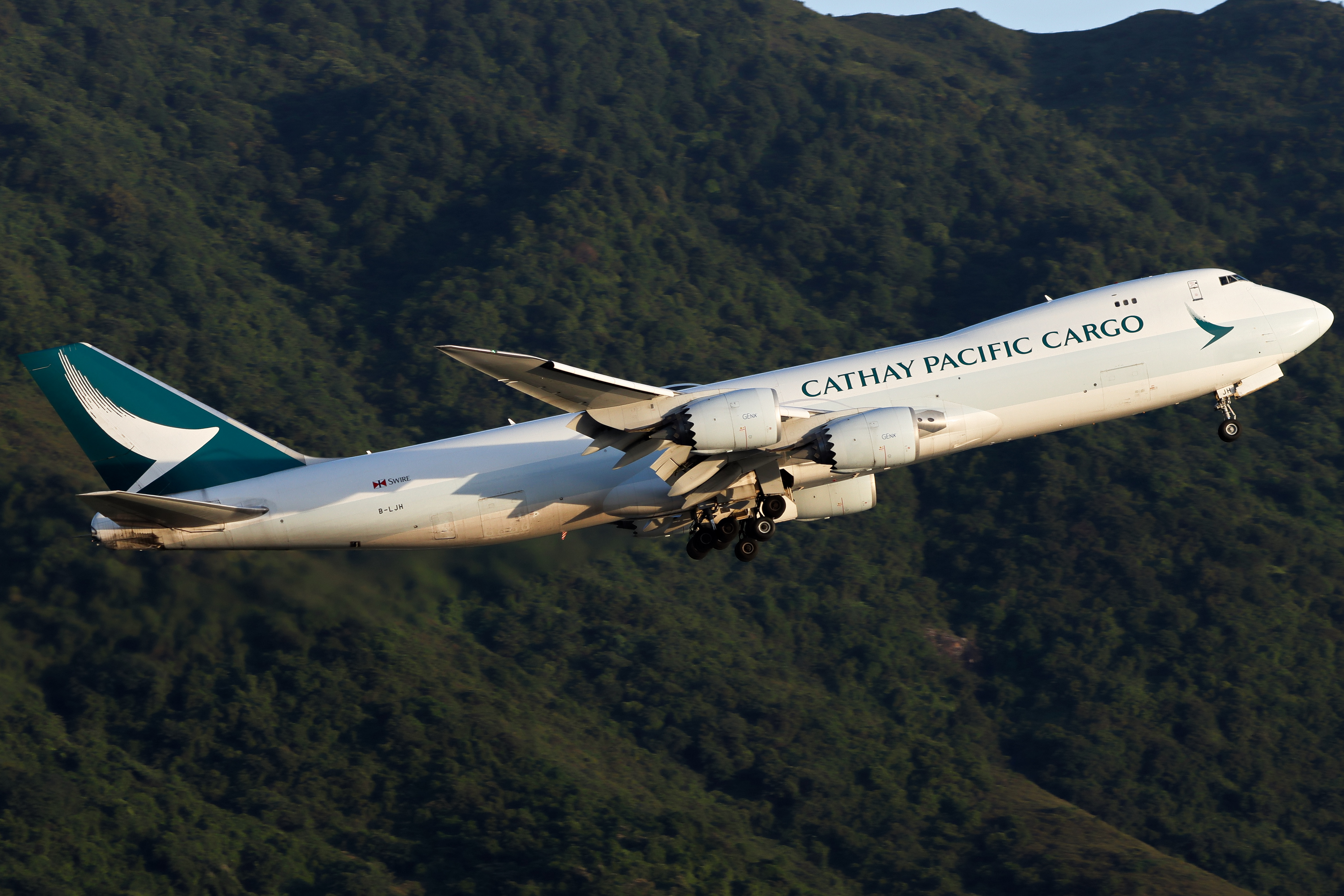 Full size: Cathay Pacific Cargo Boeing 747-8F B-LJH at Hong Kong International Airport