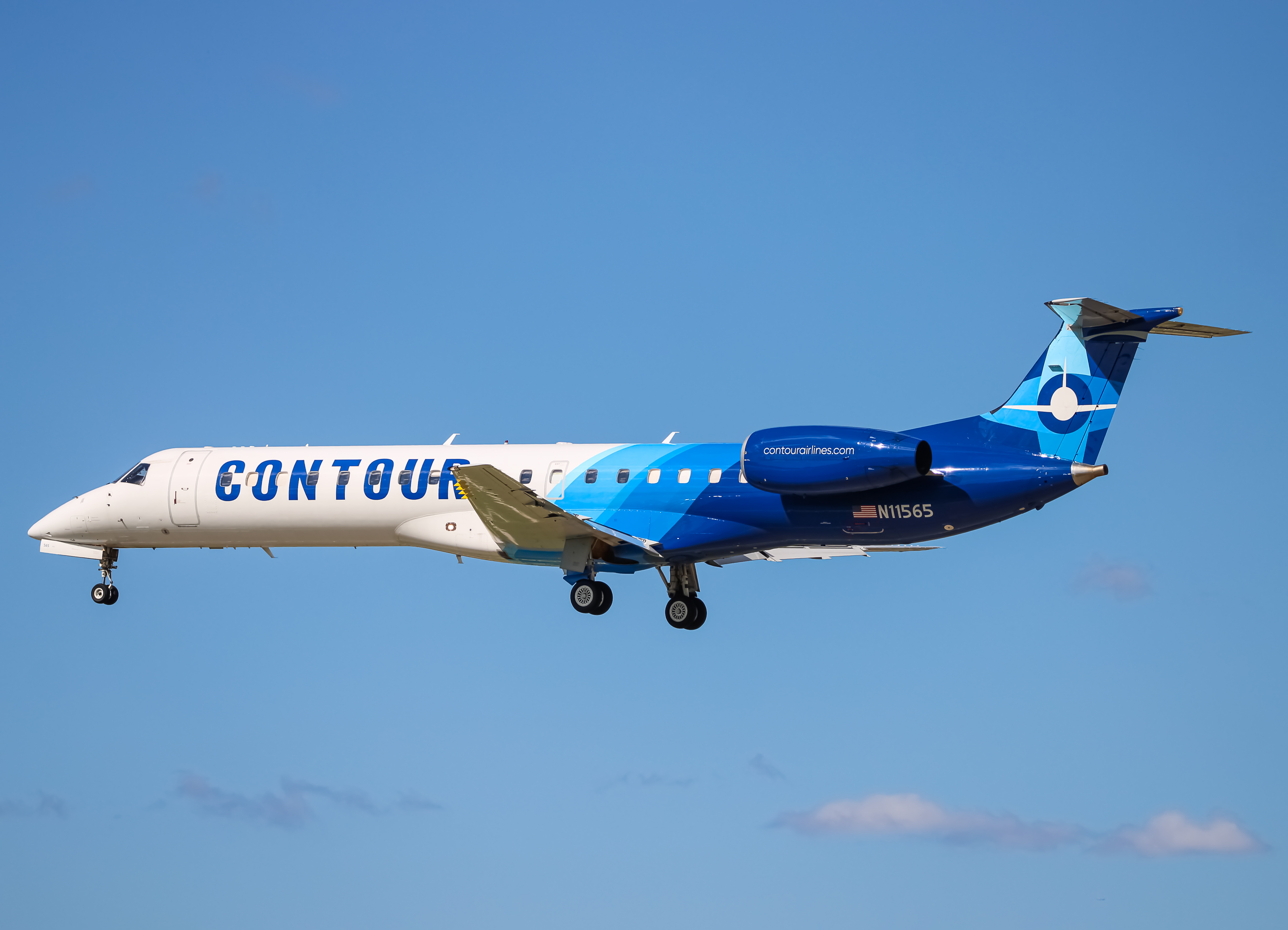 Full size: Contour Airlines Embraer ERJ145 N11565 at Baltimore/Washington International Thurgood Marshall Airport
