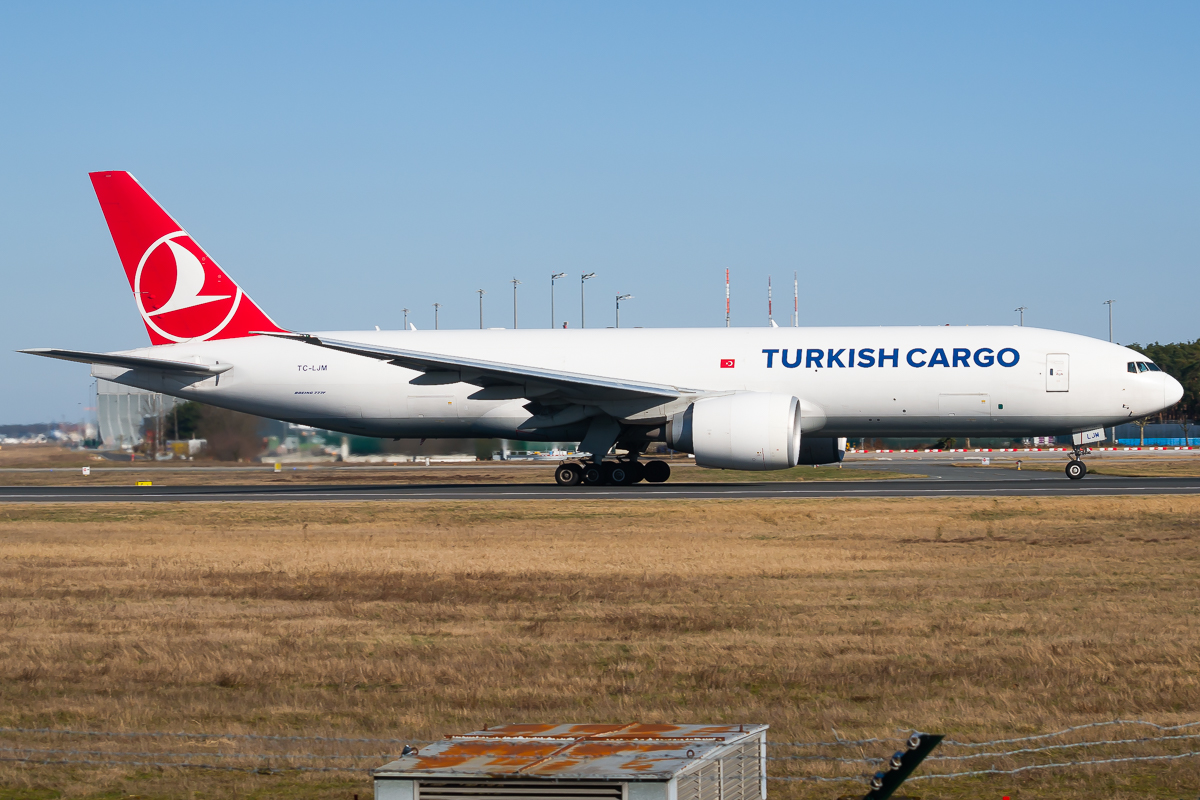 Full size: Turkish Airlines Cargo Boeing 777-F TC-LJM at Frankfurt International Airport