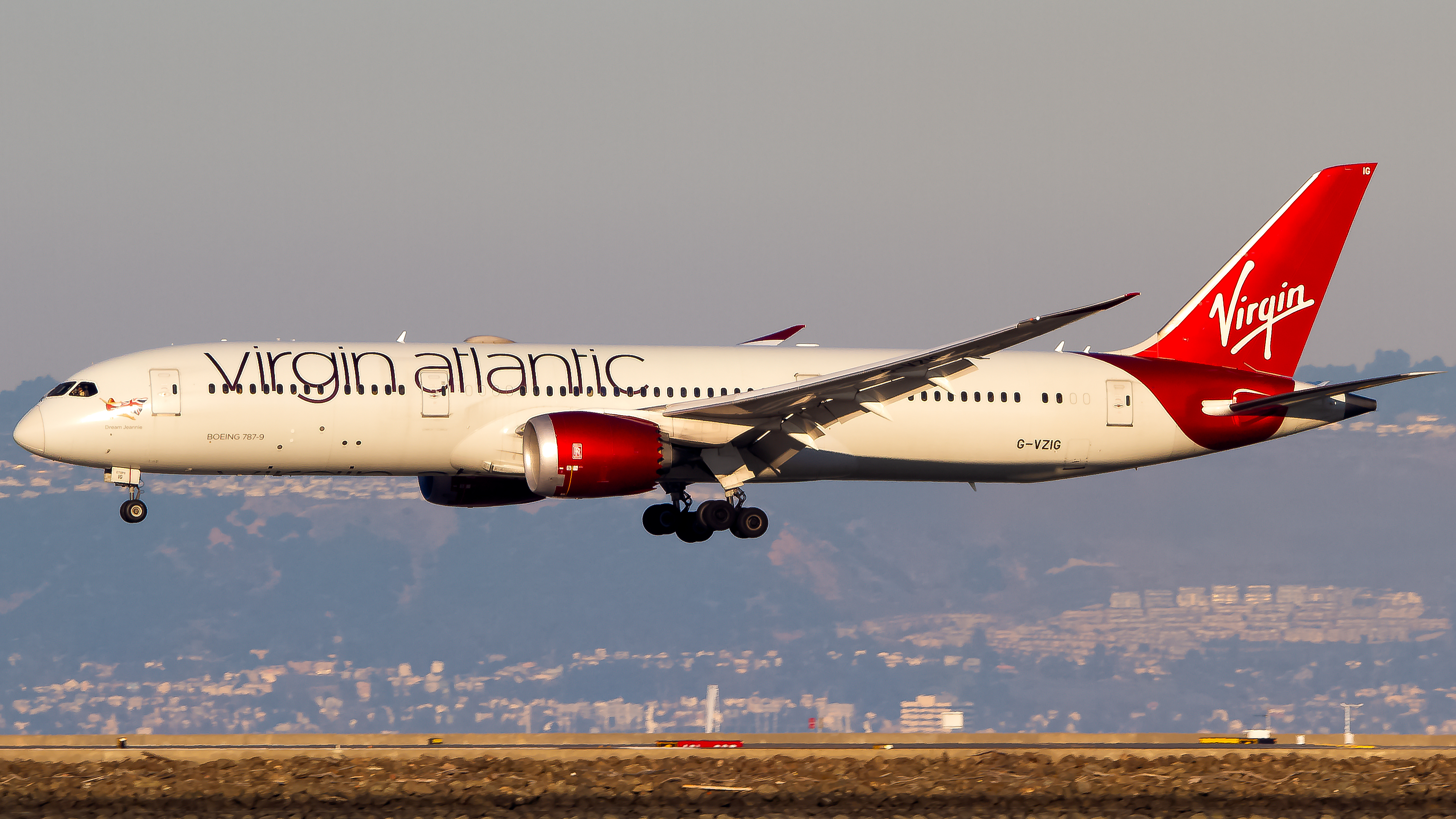 Full size: Virgin Atlantic Boeing 787-9 G-VZIG at San Francisco International Airport