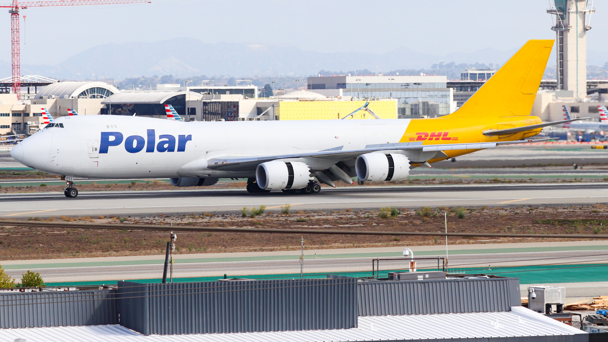 Full size: Polar Air Boeing 747-8F N855GT  at Los Angeles International Airport