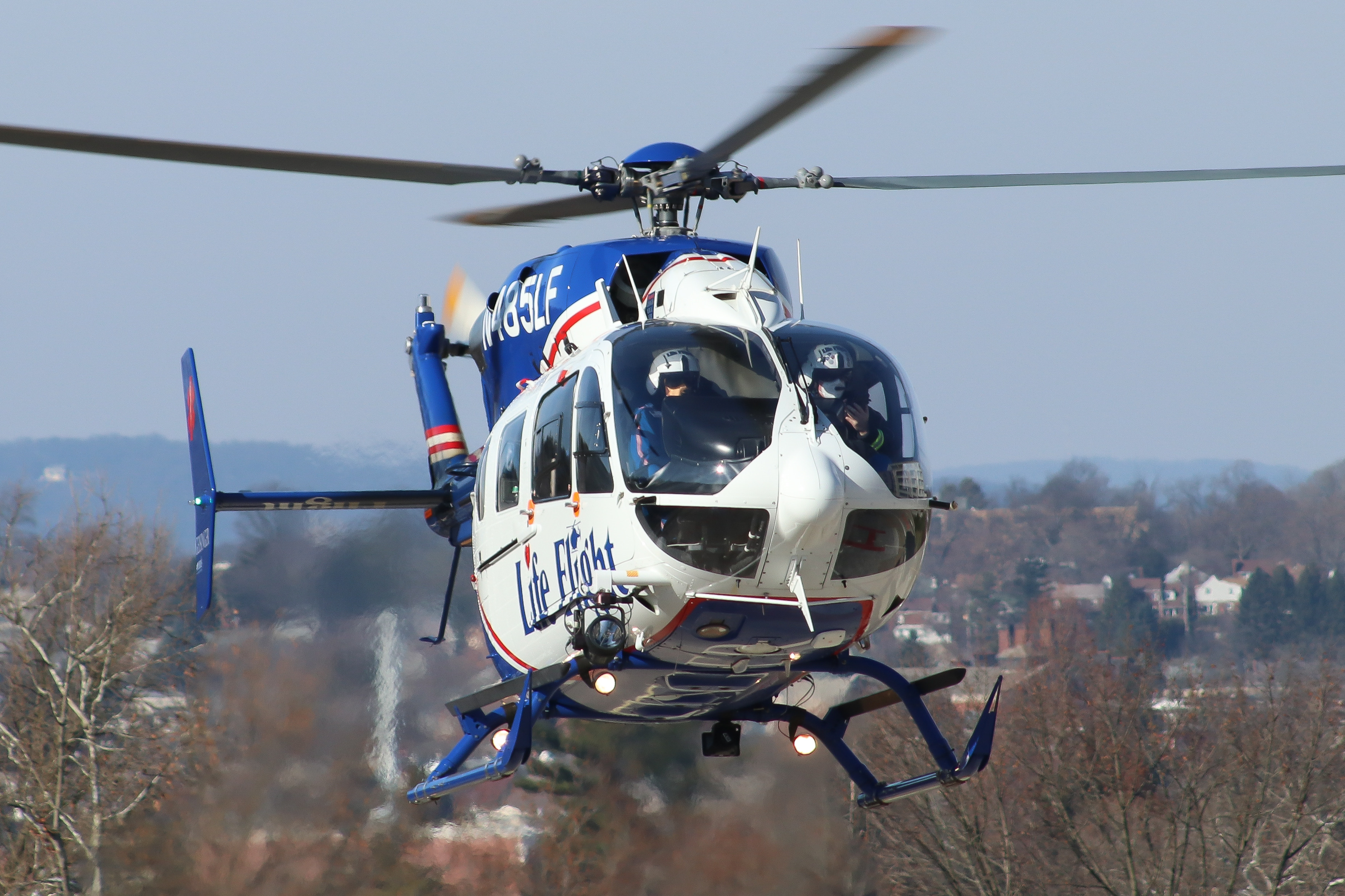 Full size: Life Flight  Eurocopter EC145 N485LF at York Airport