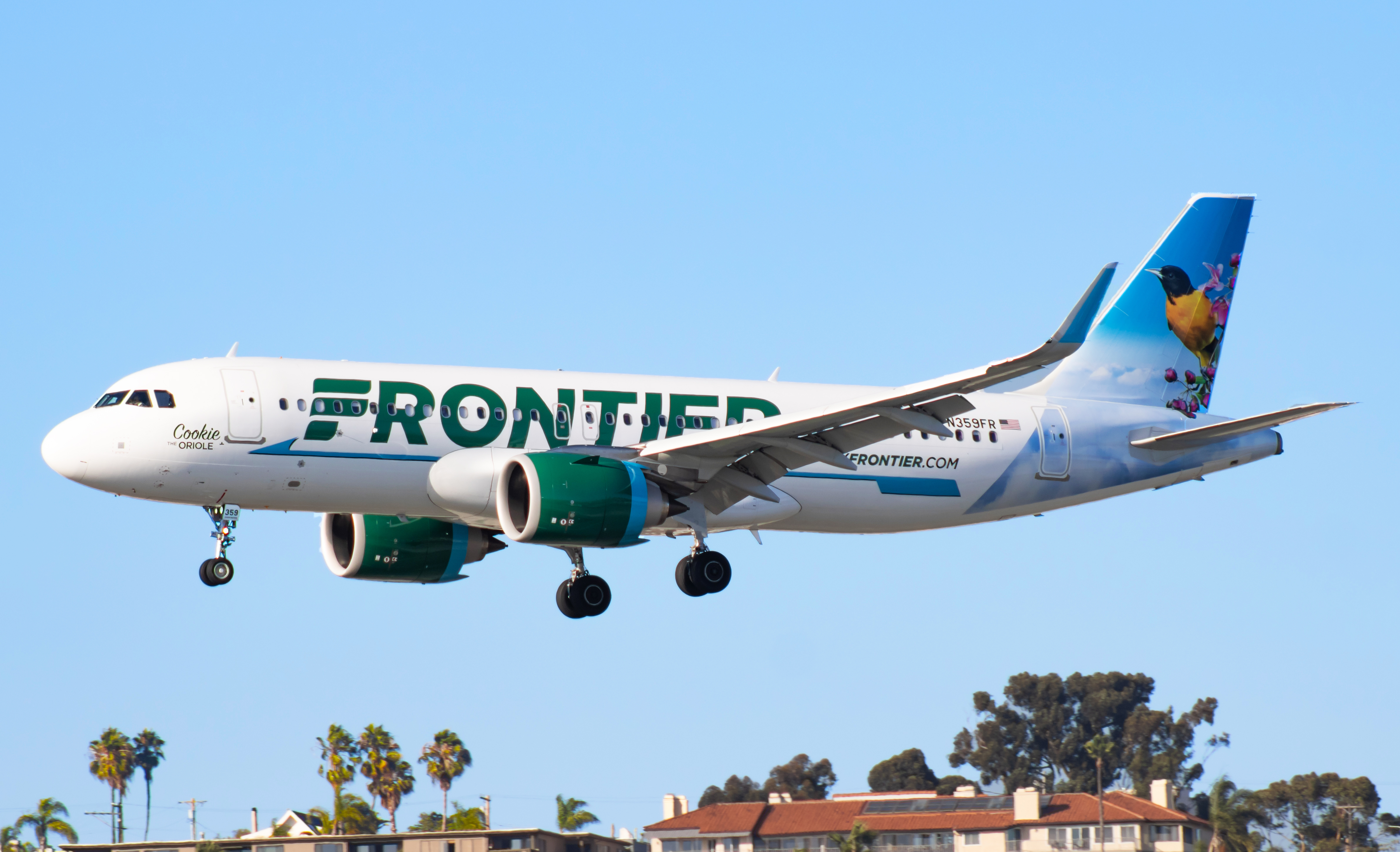 Full size: Frontier Airlines Airbus A320NEO N359FR at San Diego International Airport
