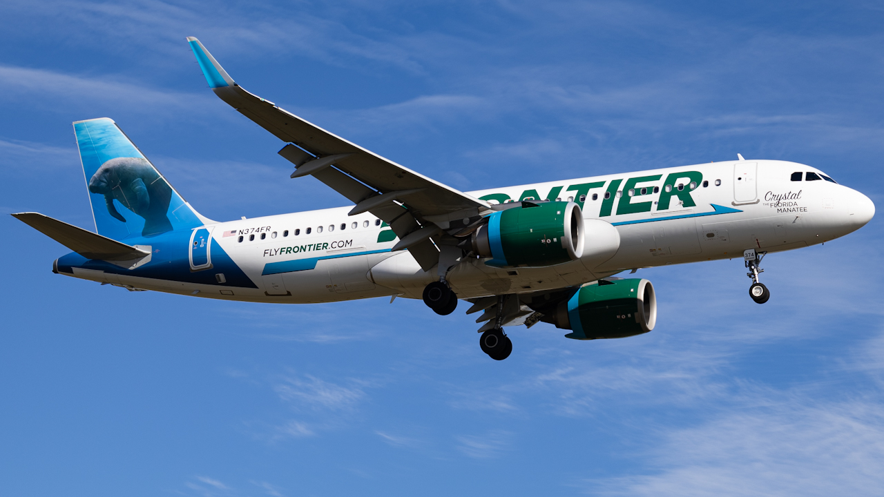 Full size: Frontier Airlines Airbus A320NEO N374FR at Tampa International Airport