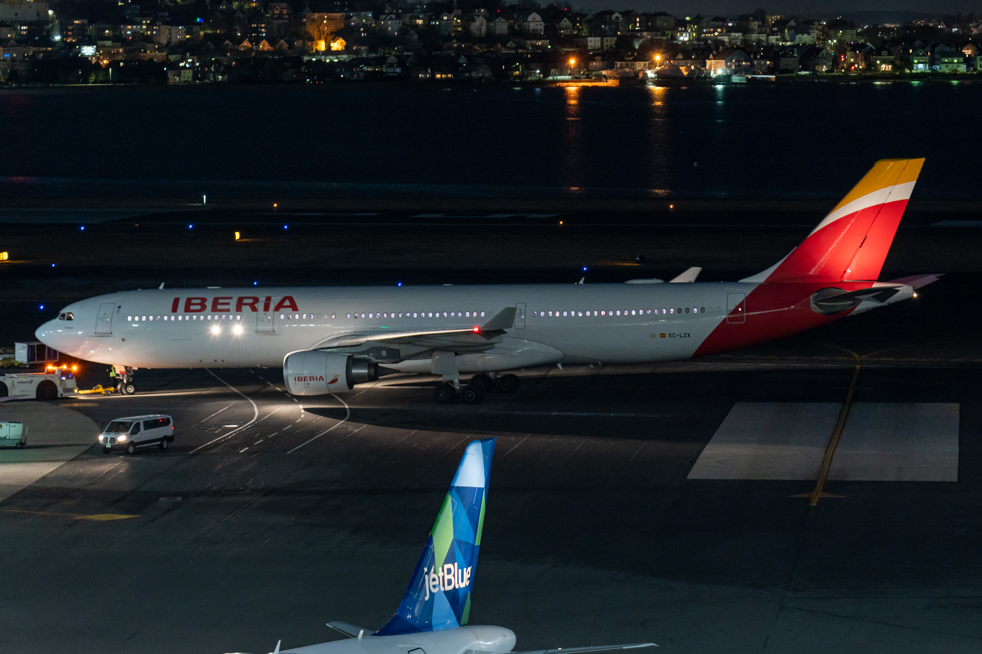 Full size: Iberia Airbus A330-300 EC-LZX at General Edward Lawrence Logan International Airport