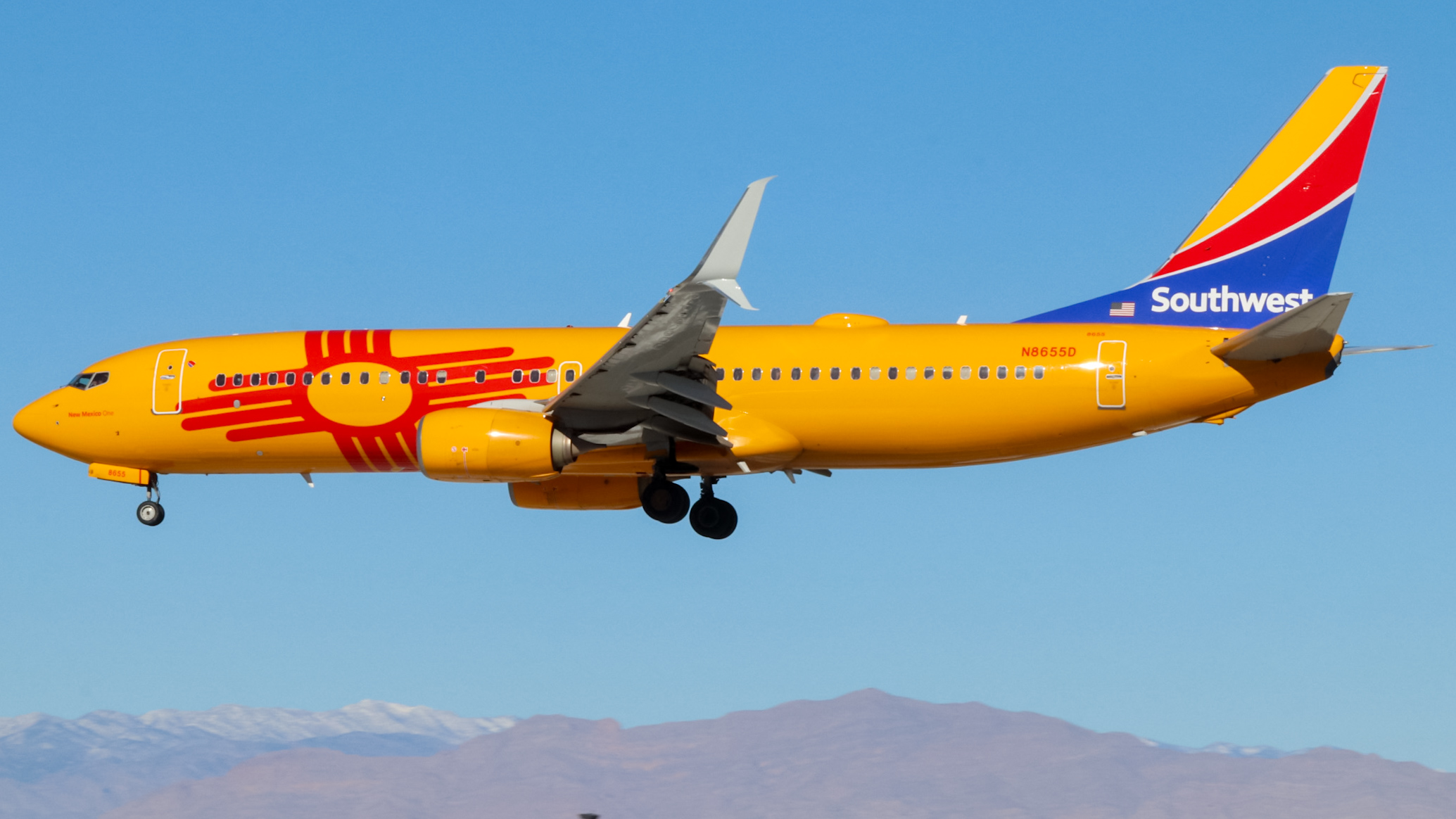 Full size: Southwest Airlines Boring 737-800 N8655D at Harry Reid International Airport