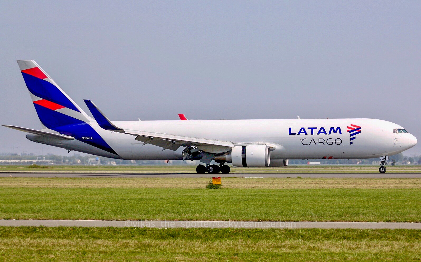Full size: LATAM Boeing 767-300F N534LA at Amsterdam Schiphol Airport