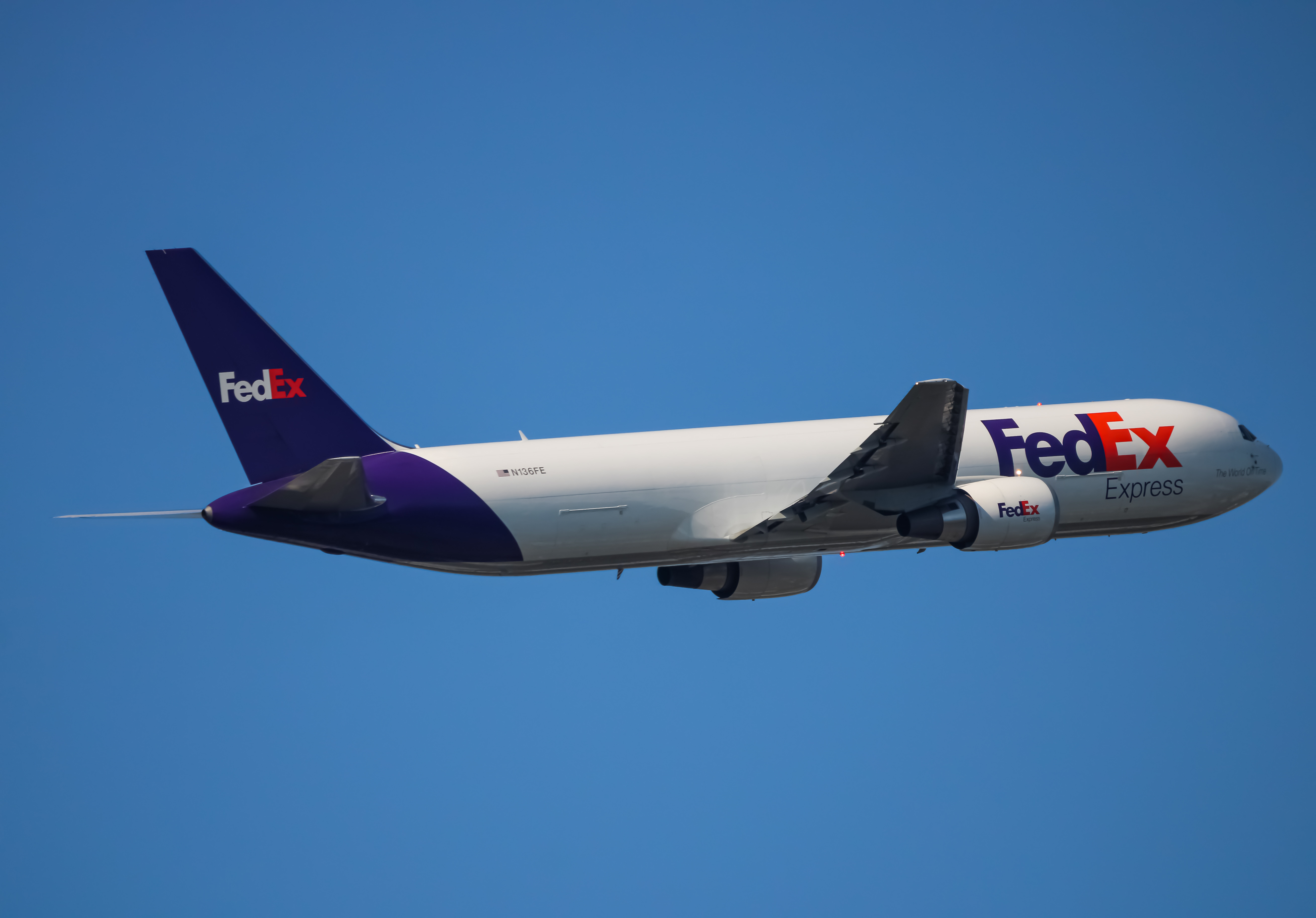 Full size: FedEx Boeing 767-300F N136FE at Baltimore/Washington International Thurgood Marshall Airport