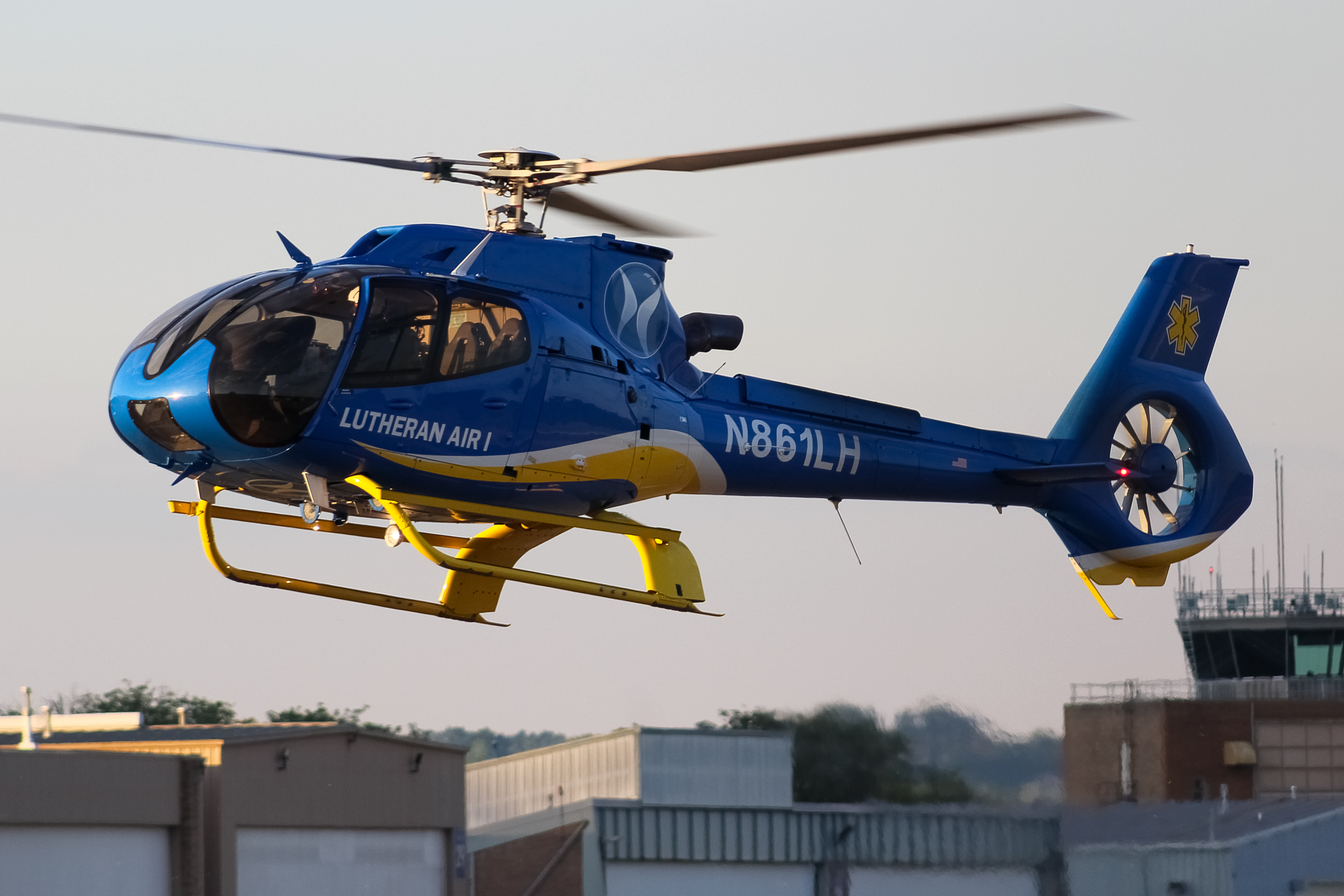 Full size: Lutheran Air Airbus H130 N861LH at Cincinnati Municipal Airport/Lunken Field
