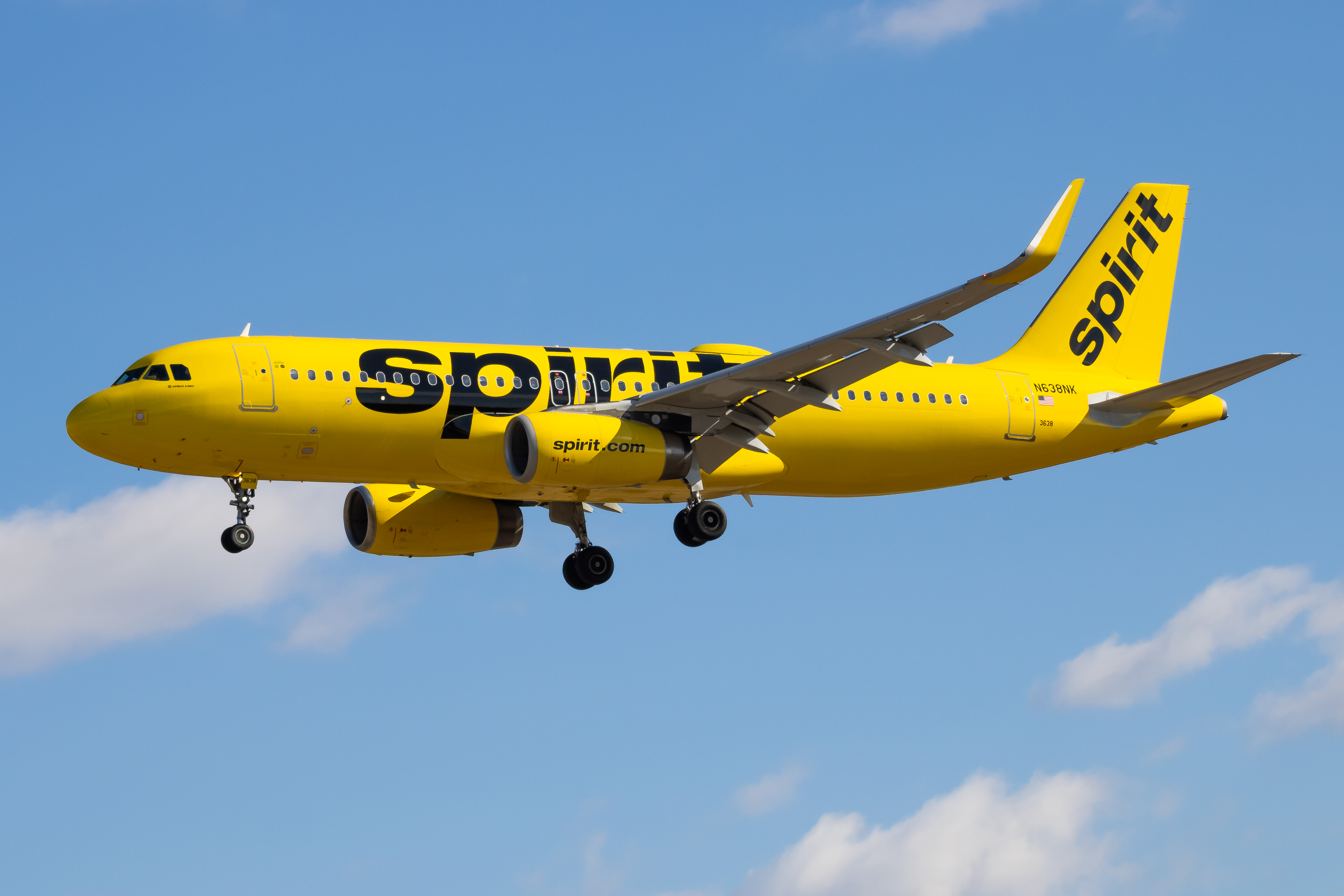 Full size: Spirit Airlines Airbus A320 N638NK at Baltimore/Washington International Thurgood Marshall Airport