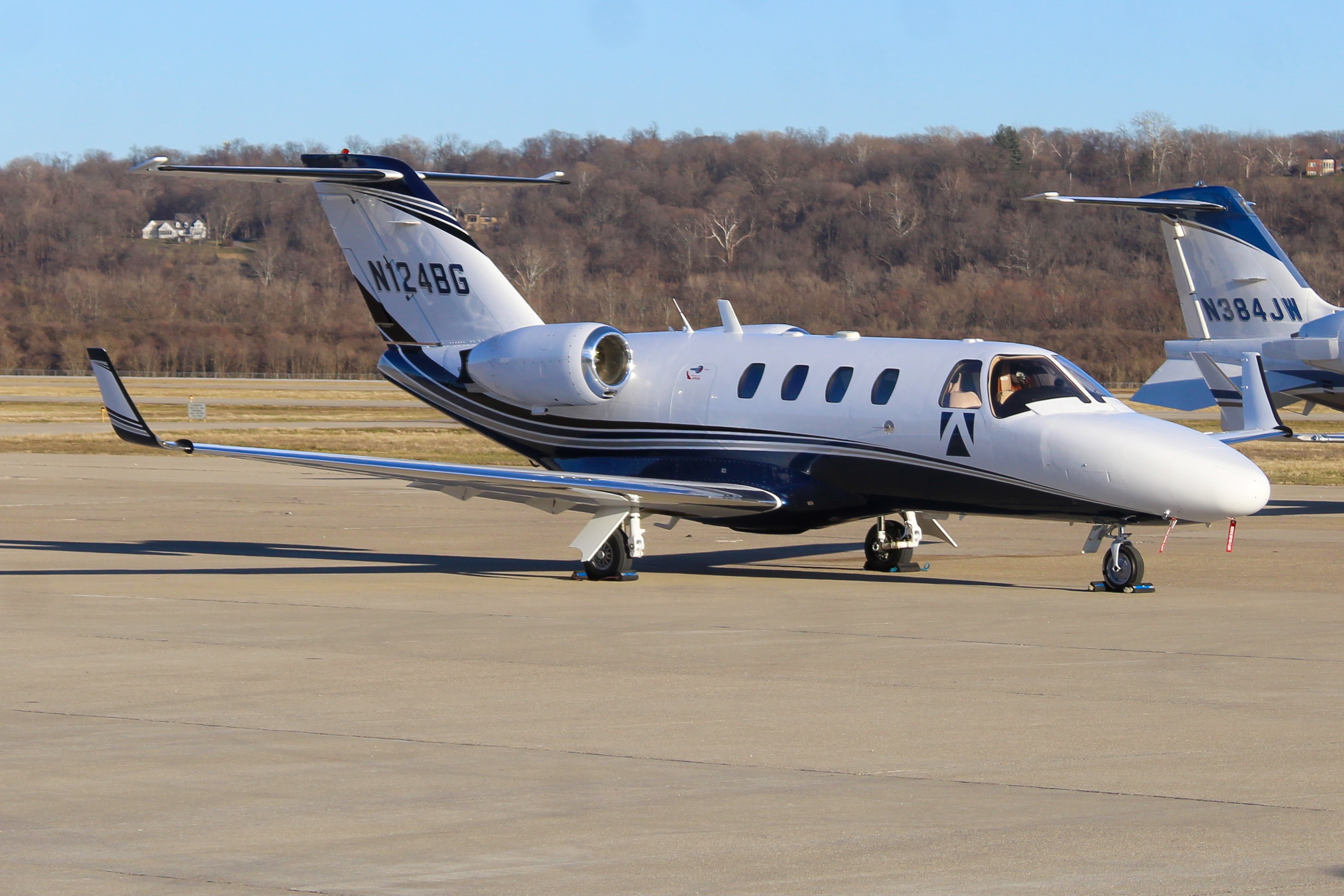 Full size: PRIVATE Cessna Citation CJ1 N124BG at Cincinnati Municipal Airport/Lunken Field
