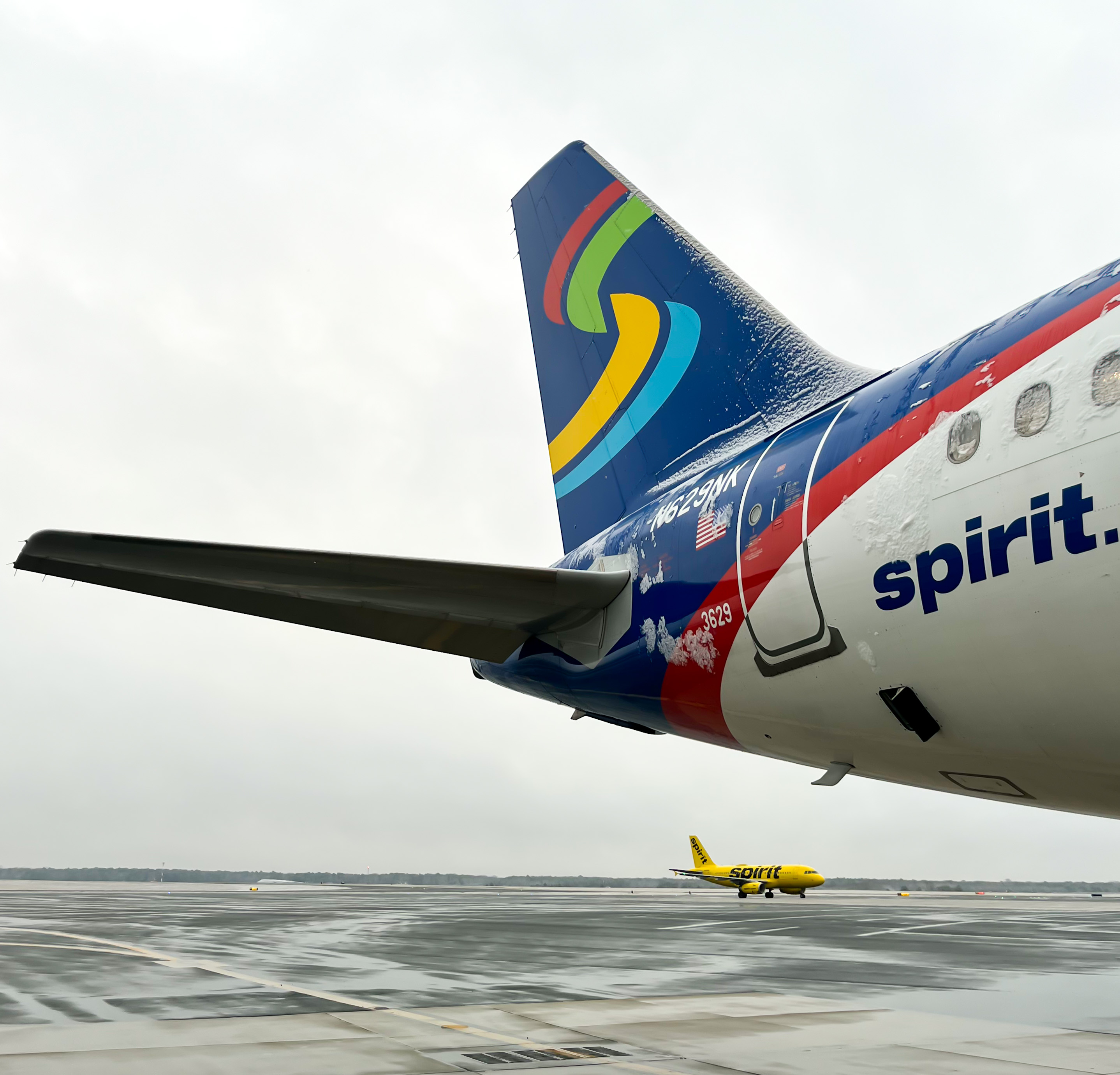 Full size: Spirit Airlines Airbus A320 N629NK at Atlantic City International Airport